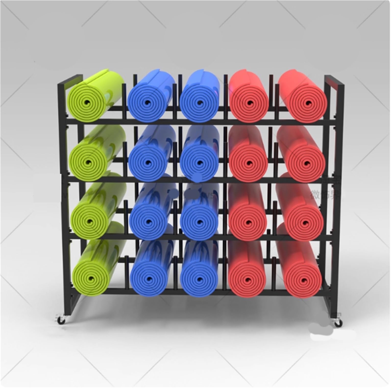 Cesta de almacenamiento de metal para equipos de yoga y equipo de fitness, organizador de gran capacidad para uso doméstico y gimnasio