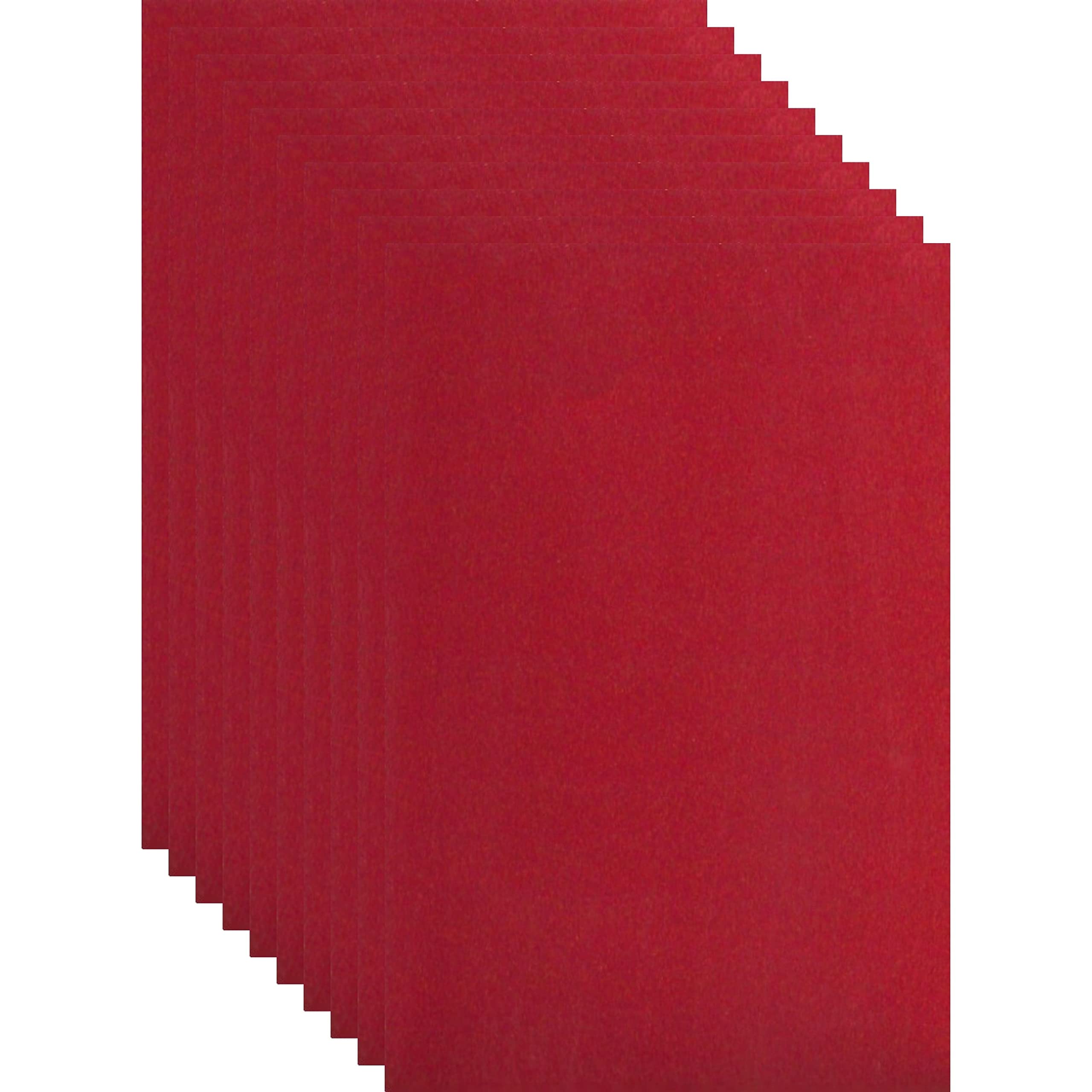 Alvika - The Gift Shop? - 250 GSM Plain Red Holographic (20x30 CM) Cardstock Sheets Red Colour - (Pack of 100)