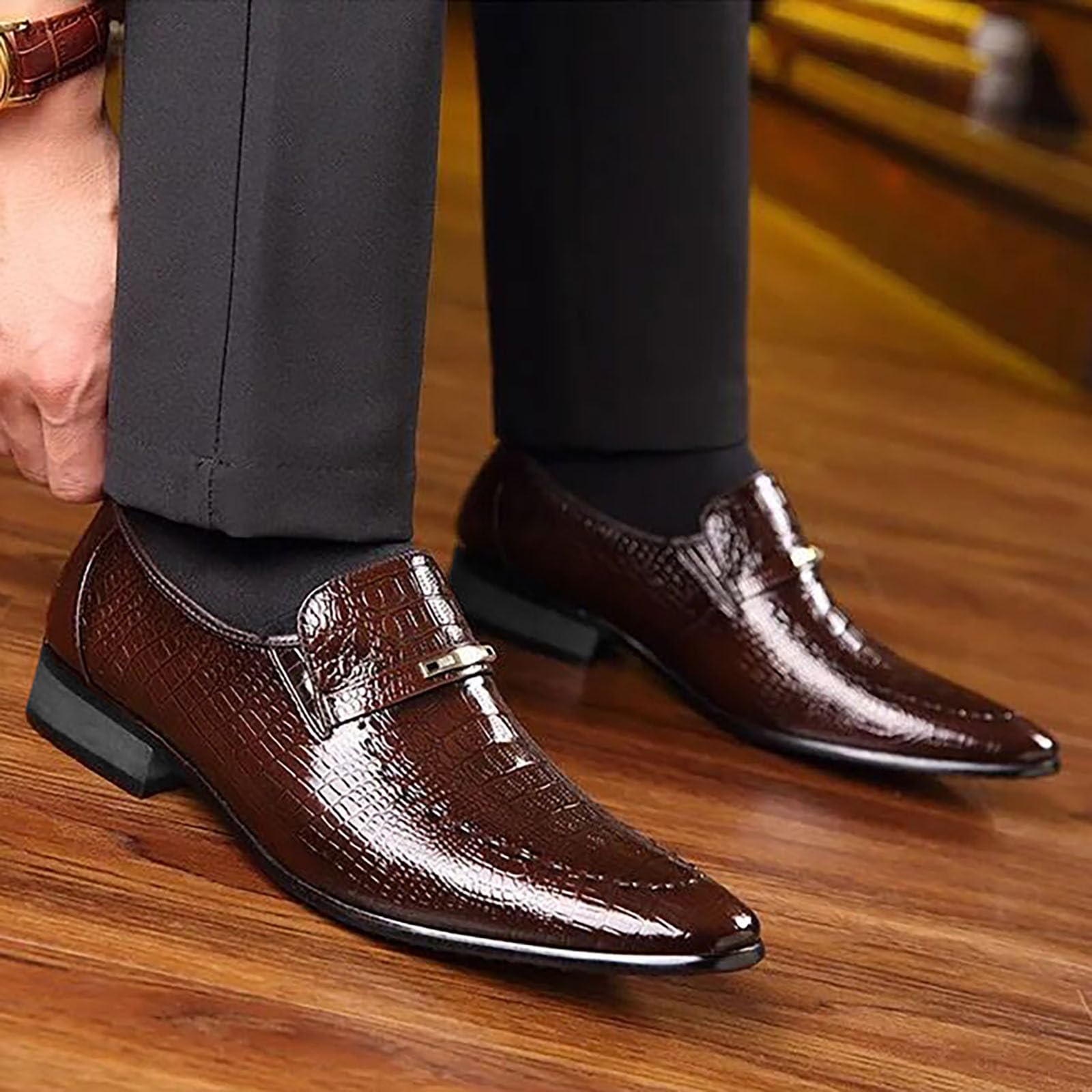 Categoria di prodotto: scarpe da uomo | Scarpe da ballo moderne da uomo – per danza di società e allenamento al chiuso in pelle