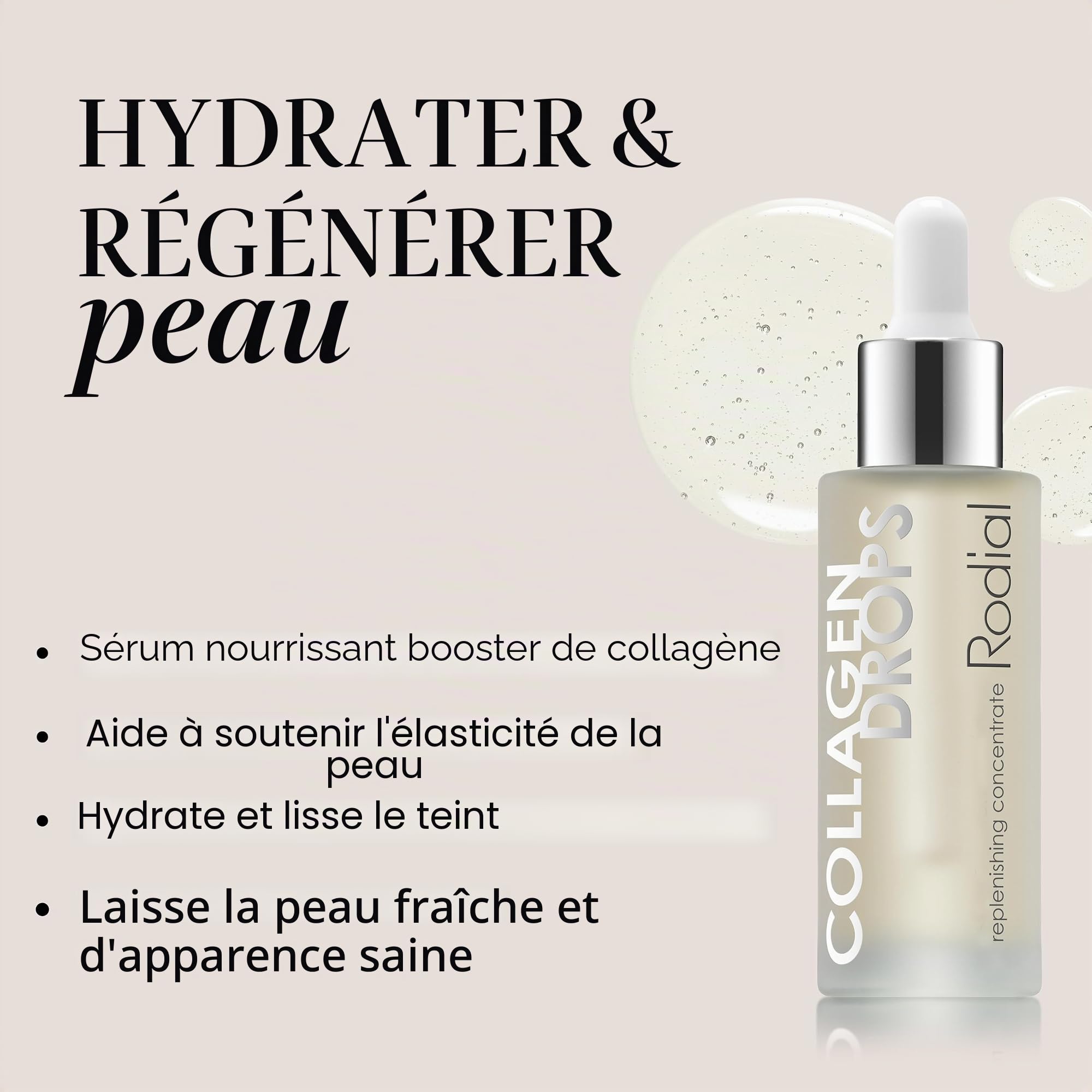 Rodial Collagen 30% Booster Drops 31 ml - Sérum au Collagène pour Rajeunir et Améliorer l'Élasticité de la Peau | l'Acide Hyaluronique pour Lisser et Repulper | Sérum Hydratant pour la Peau