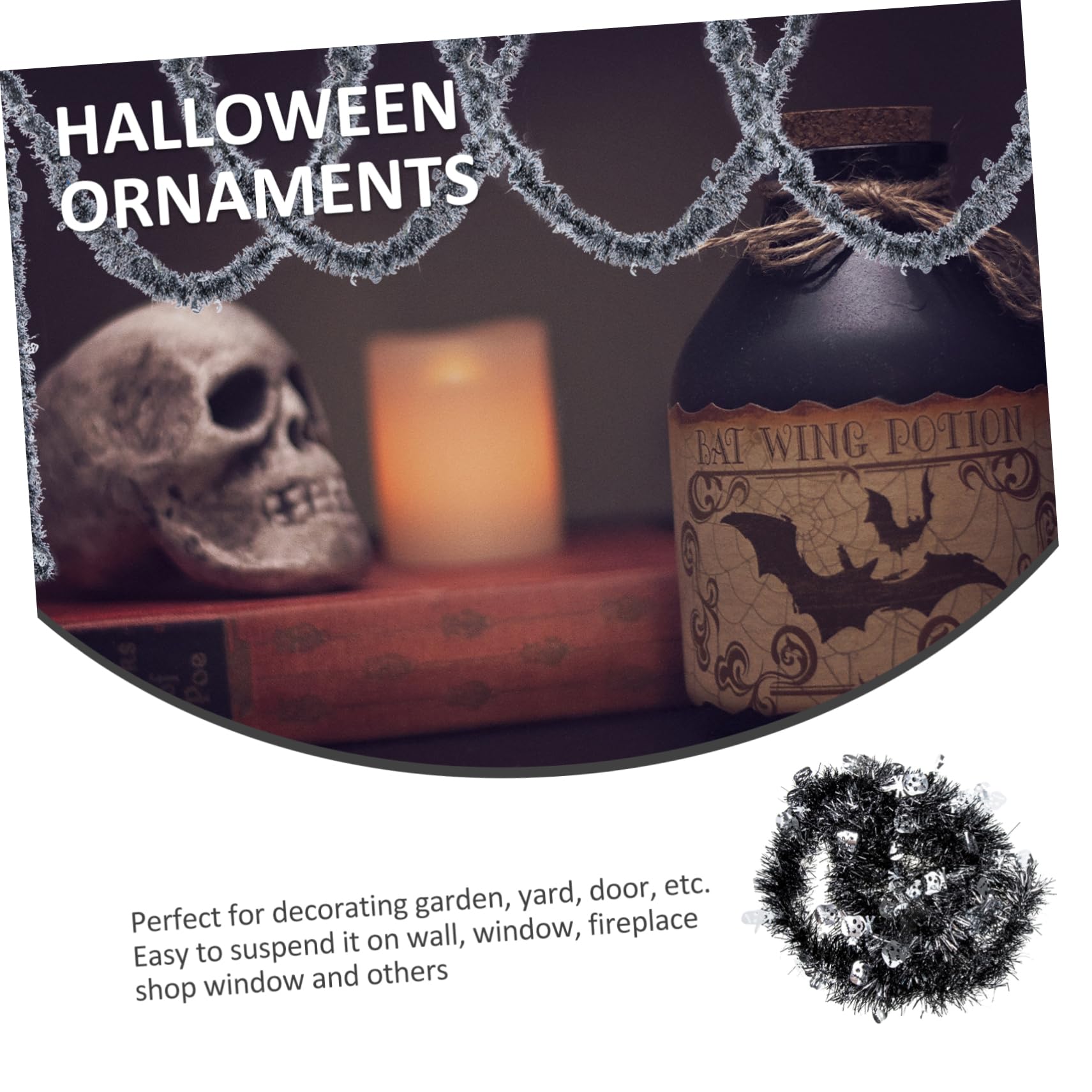 Cabilock 15 STK Halloween-Dekorationen Halloween-lichtergirlande Halloween-girlandendekorationen Weihnachtsdekorationen Im Freien Halloween-Kranz Girlande Halloween-ästhetik Das Haustier