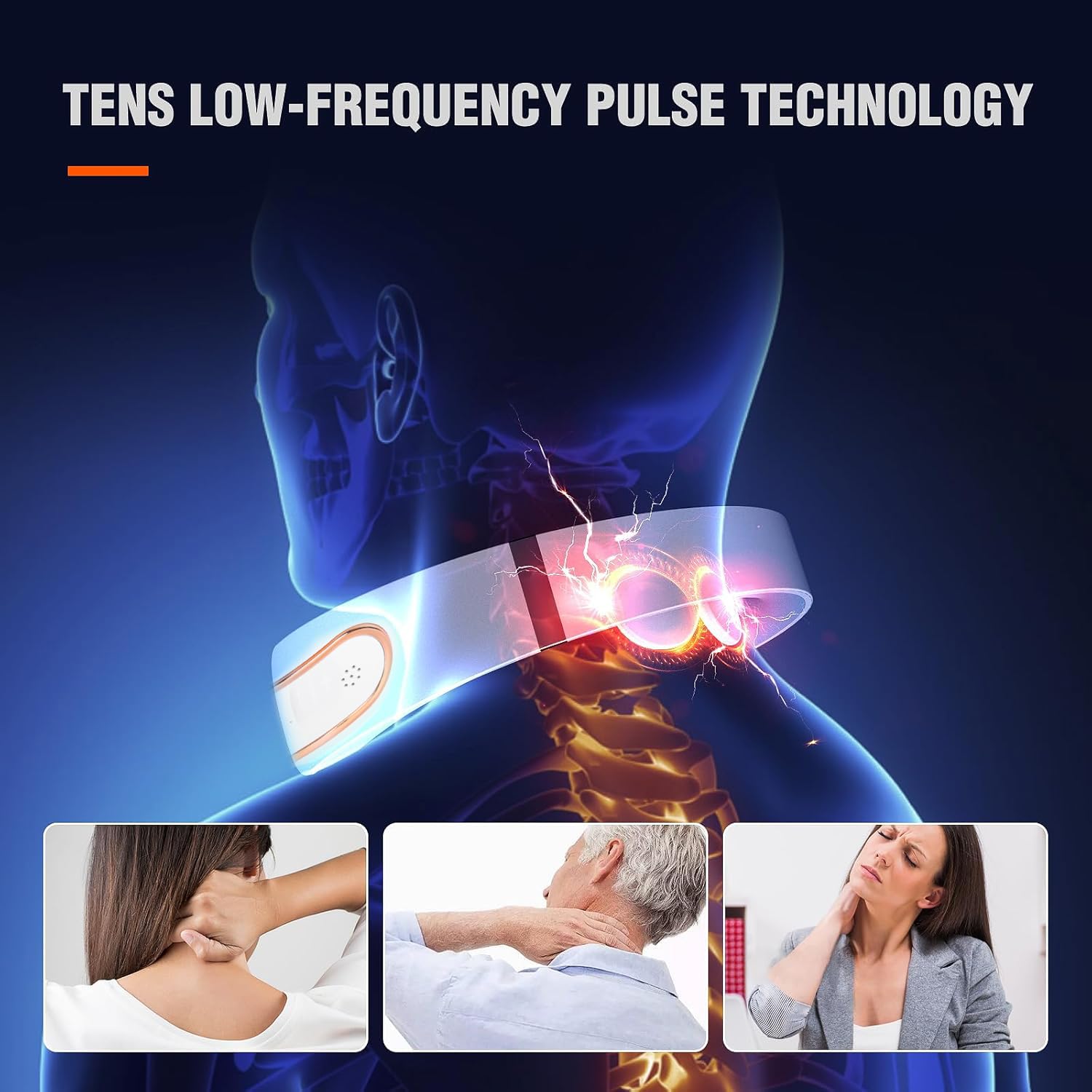 Masajeador Cuello Cervical, 3 Niveles Calefacción A Temperatura Constante Masajeador Eléctrico Portátil 4 Modos De Masaje Por Pulsos 15 Niveles De Intensidad Para El Cuello Y Los Hombros