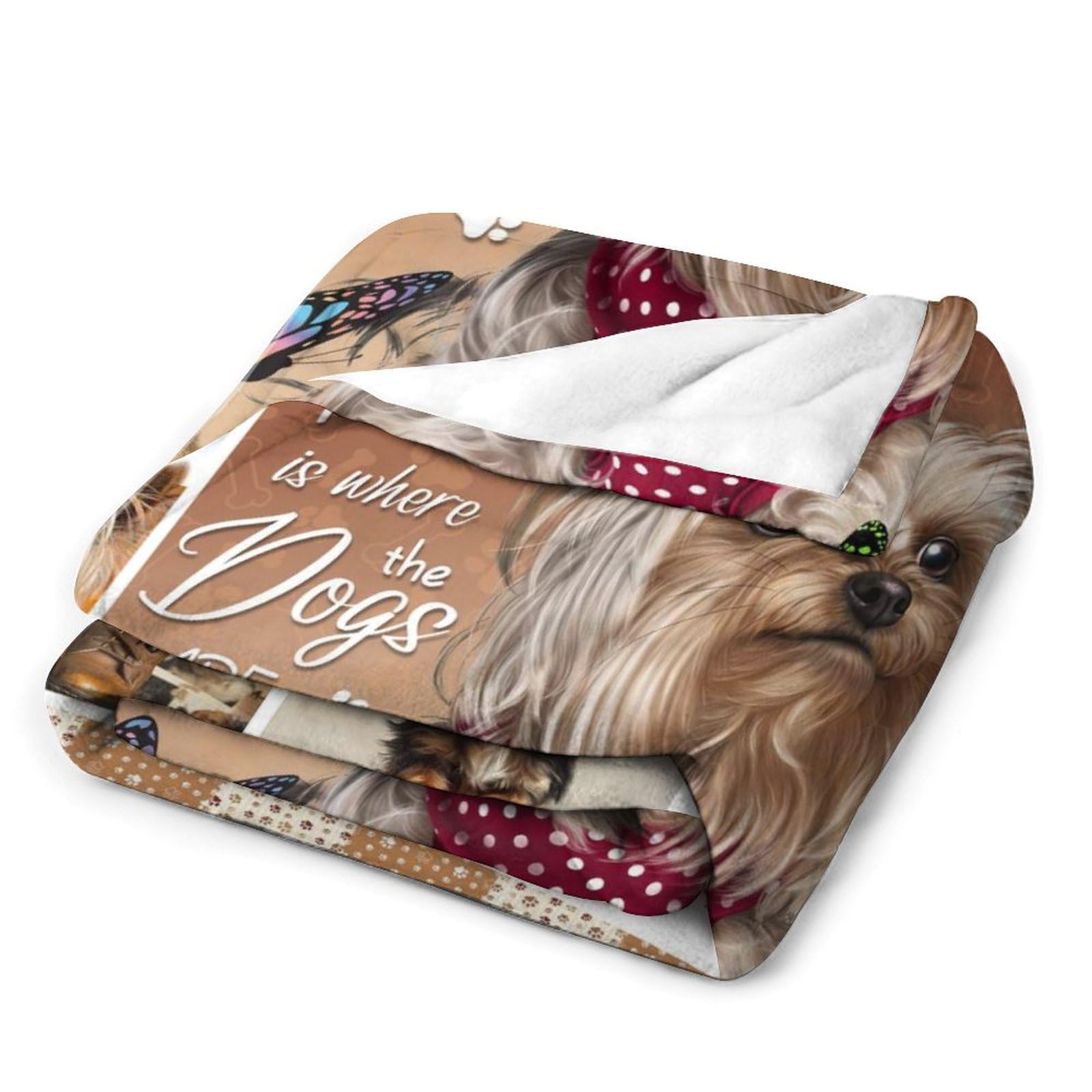 Yorkie Blanket Dog Yorkie Gifts for Girls Boys Woman Yorkshire Lover Throw Blankets Soft Blanket Warm Fleece Flannel Plush Blankets for Bed Sofa Couch 40