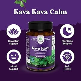 Kava Kava Root Extract Supplement 1000mg - Fast Acting Herbal Support with Kavalactones for Balanced Mood - Relax Calming Capsules for Stress Support & Better Sleep - 15 Servings
