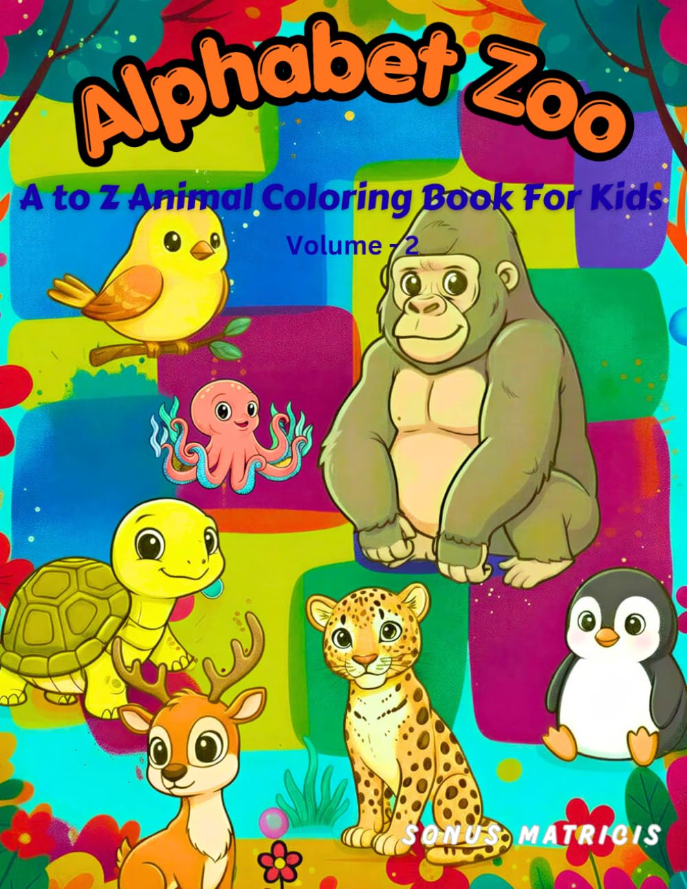 Alphabet Zoo: A to Z Animal Coloring Book For Kids, Volume - 2