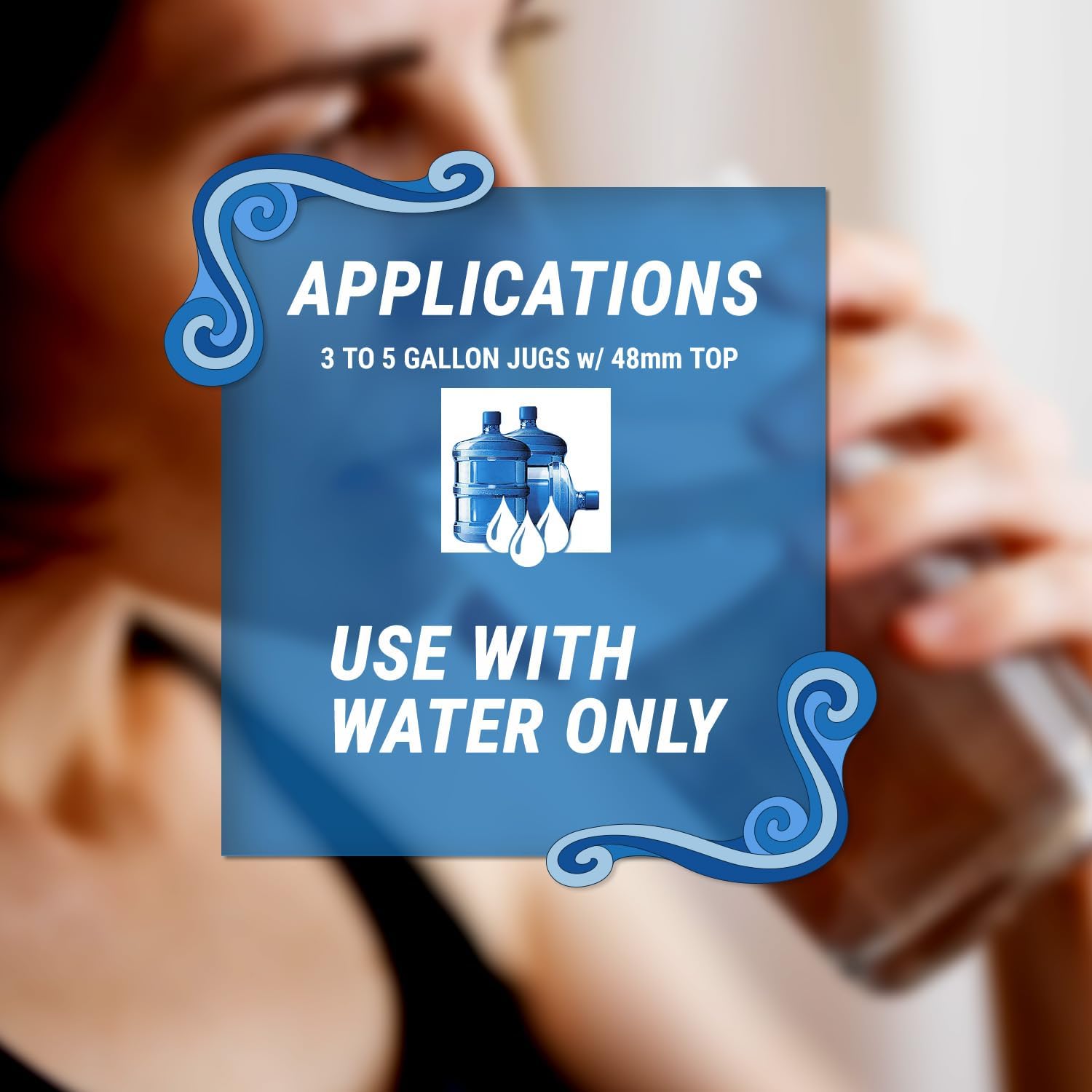 TERA PUMP TRRWC02 Reusable No-Splash Cap for 48mm Screw Top Snap on Crown Top, 3 Gallon to 6 Gallon Bottle Water Dispensers with Probes