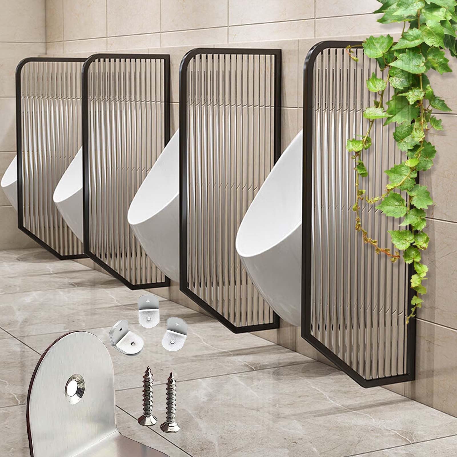 Mampara de privacidad para urinario montada en la pared de acero