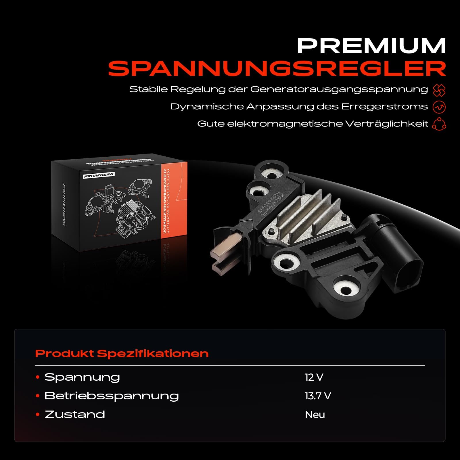 Frankberg Generator Regler Lichtmaschinenregler 2-polig Replace #30667453