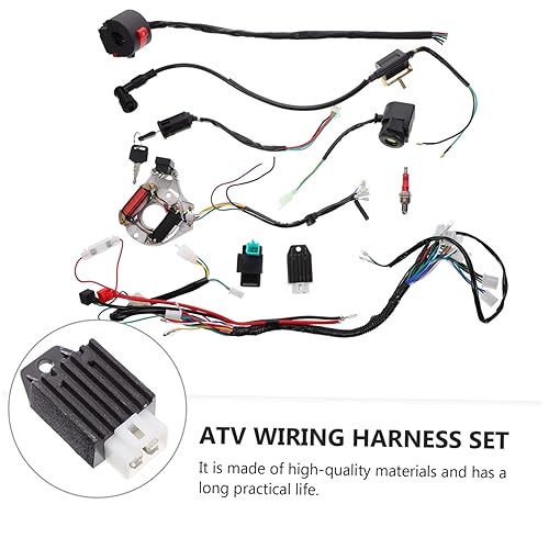 Miniatura 7 de ERINGOGO Arnés de cableado profesional ATV Arnés de cables ATV Asamblea ATV Suministros 50-125cc ATV Arnés Kit de bobina