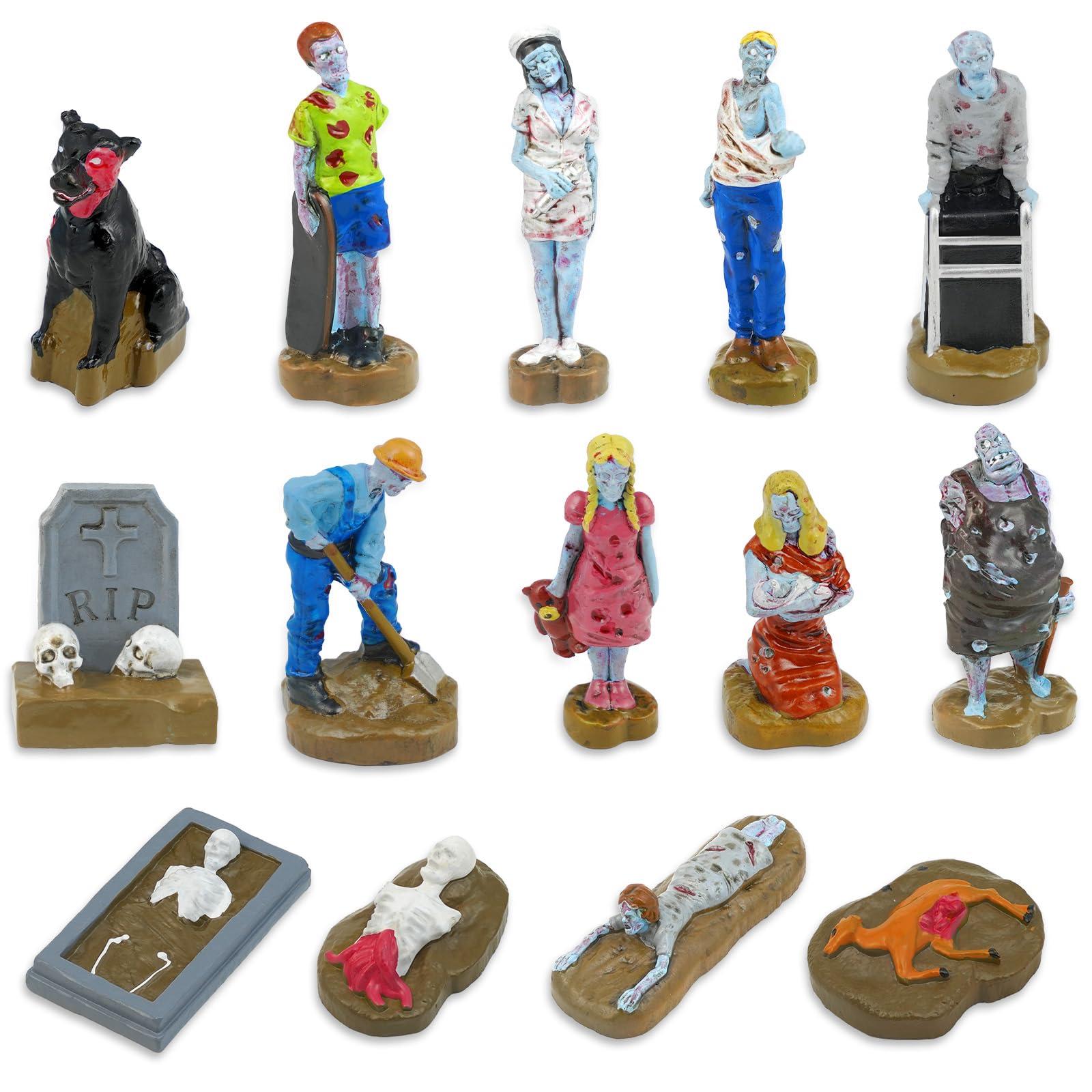 Amazon.com: Bbiamsleep 14 Pcs Mini Zombie Figurines Miniature
