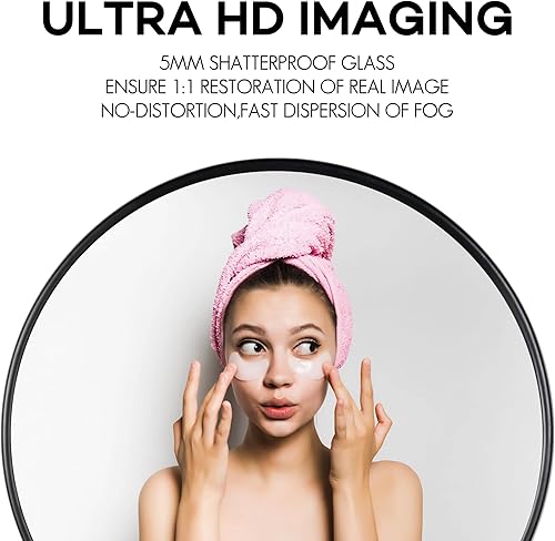 Miniatura 4 de Espejo de pared circular negro de 24 pulgadas espejo de pared redondo colgante moderno decorativo para entradas baños salas de estar dormitorio