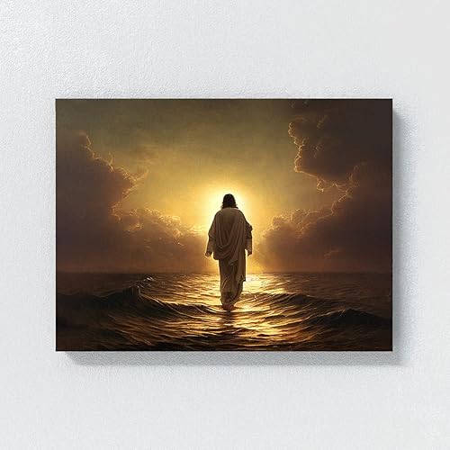 Vista 40 de Sense Canvas Jesús 1 - Lienzo decorativo para decoración del hogar, póster de pared XL, 48 x 36 / 1.5 pulgadas Jesús 1,Jesús 17,Jesús 18,Jesús