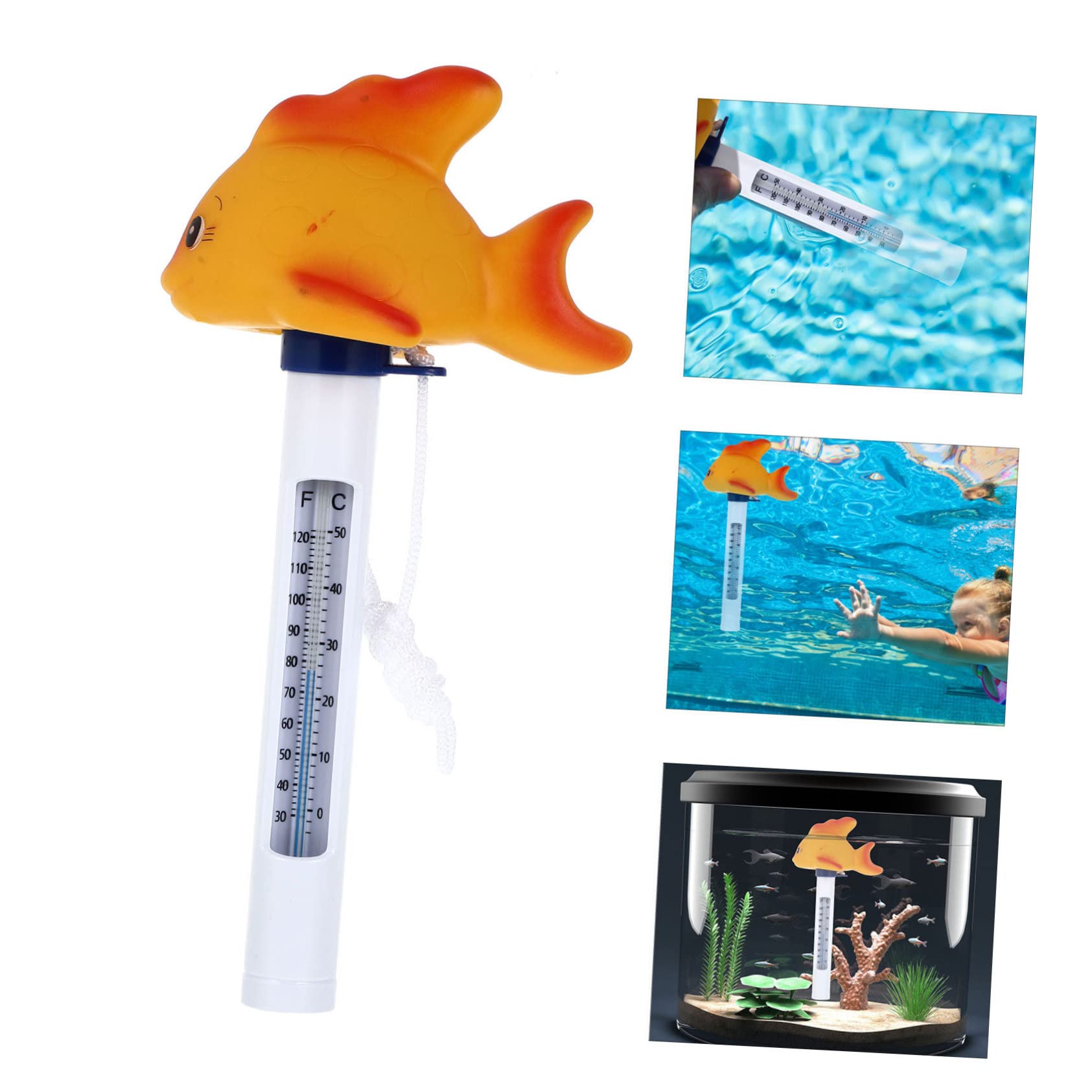 BESPORTBLE 3 Pièces Thermomètre Jouets D'extérieur Piscine Flottante De Dessin Animé Bain Piscine Gonflable Étang Jouet D'extérieur Jouets Pour Bébés Plastique Bouée Avec Échelle