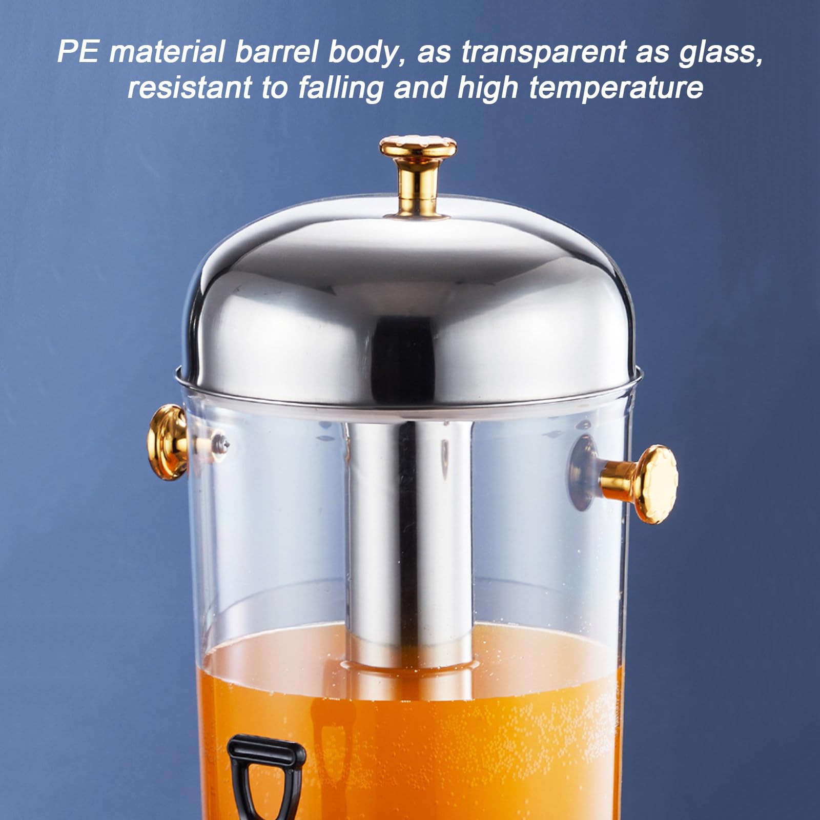 Distributore di bevande fredde da 24 l, resistente e commerciale, triplo dispenser per succhi di frutta, per bar, hotel, feste