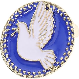 Cabilock 平和の鳩 ブローチ 合製 ラペルピン 衣類 バッグ 帽子用 アクセサリー クリスマス ゴシック風 バッジ 平和のシンボル デザイン