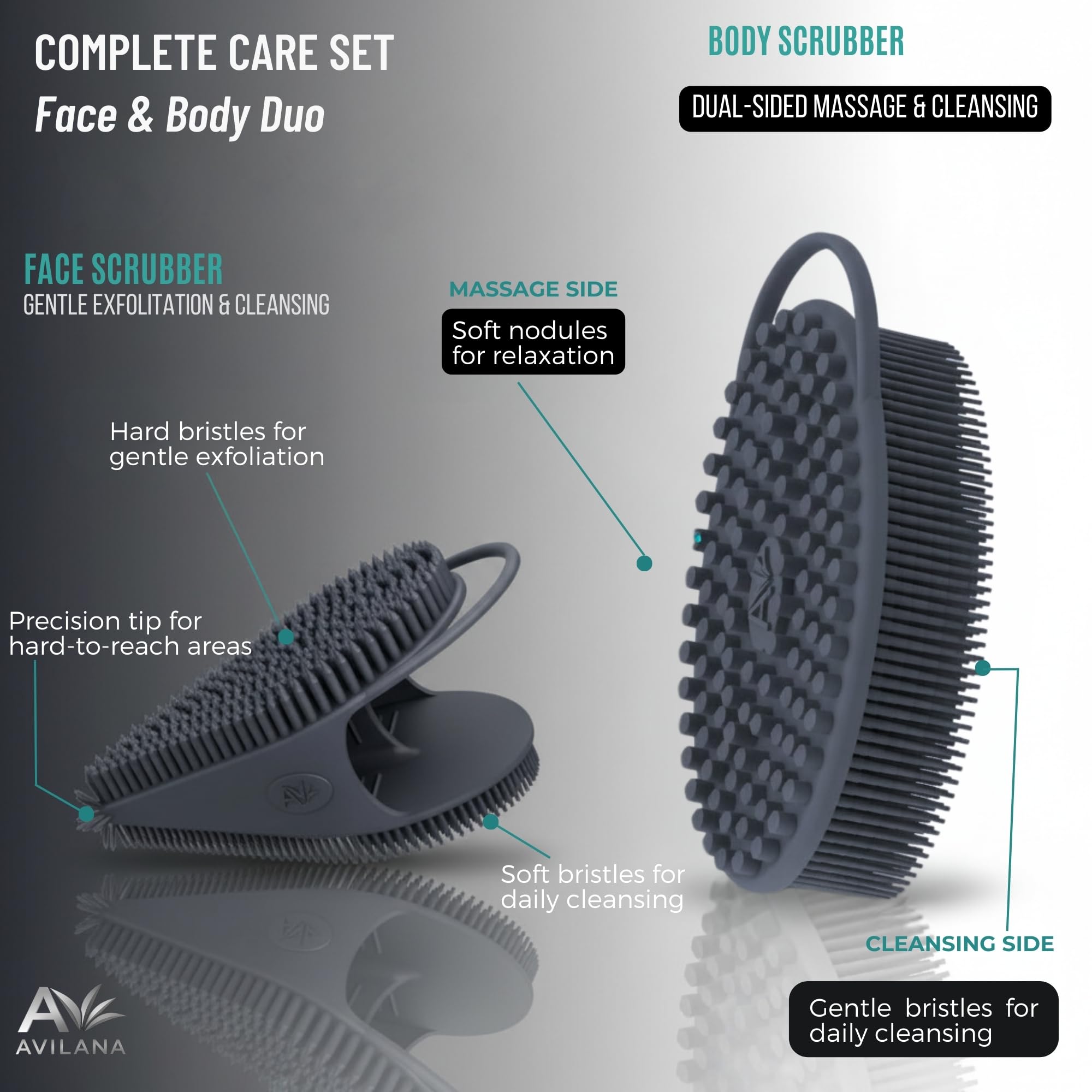 Avilana Silicone Shower Cleansing Tool