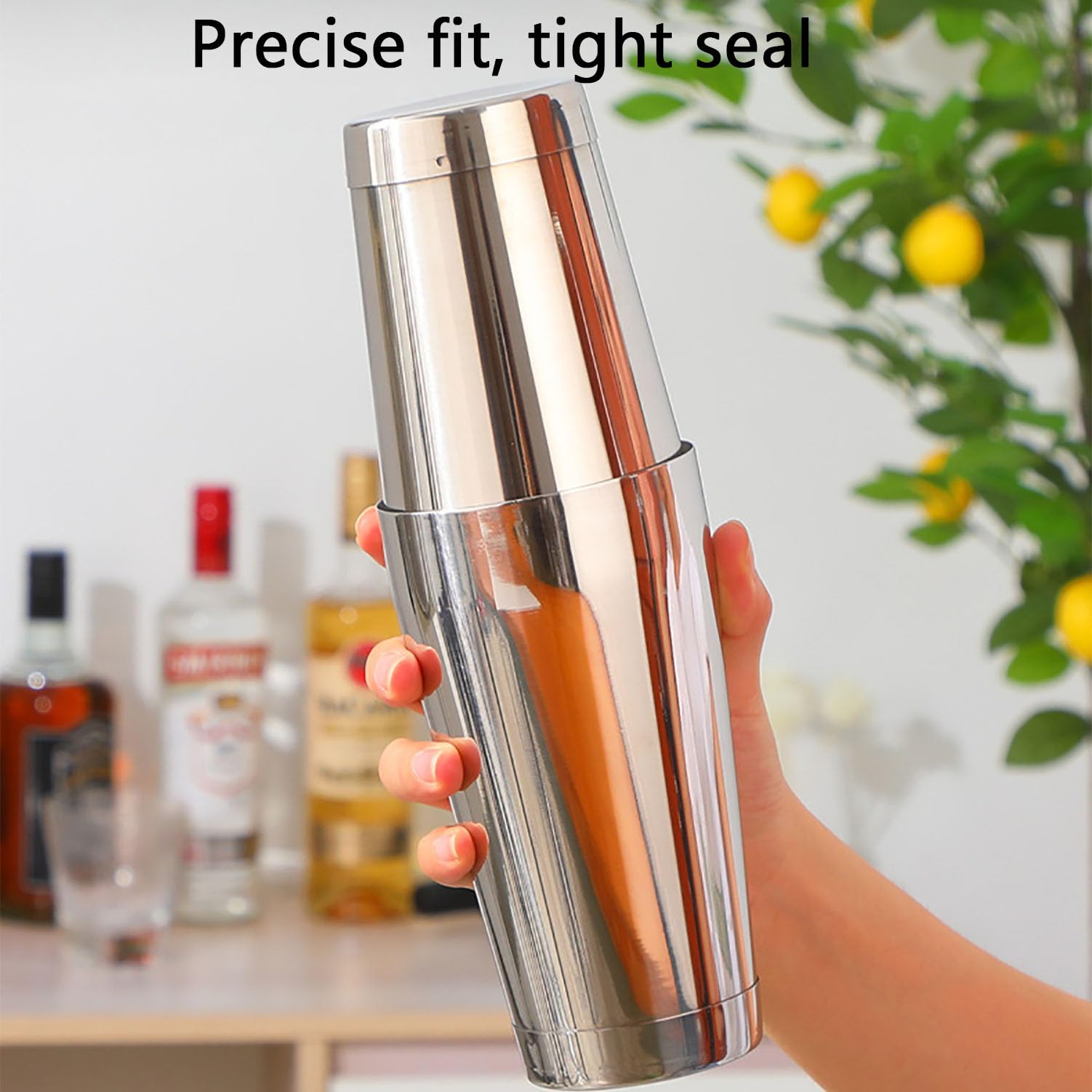 Juego De Coctelera, Juego De Coctelera De Acero Inoxidable De 15 Piezas con Bolsa De Almacenamiento, Diseño De Separación De Dos Etapas Sellado Y Sin Fugas para Bares, Cafeterías