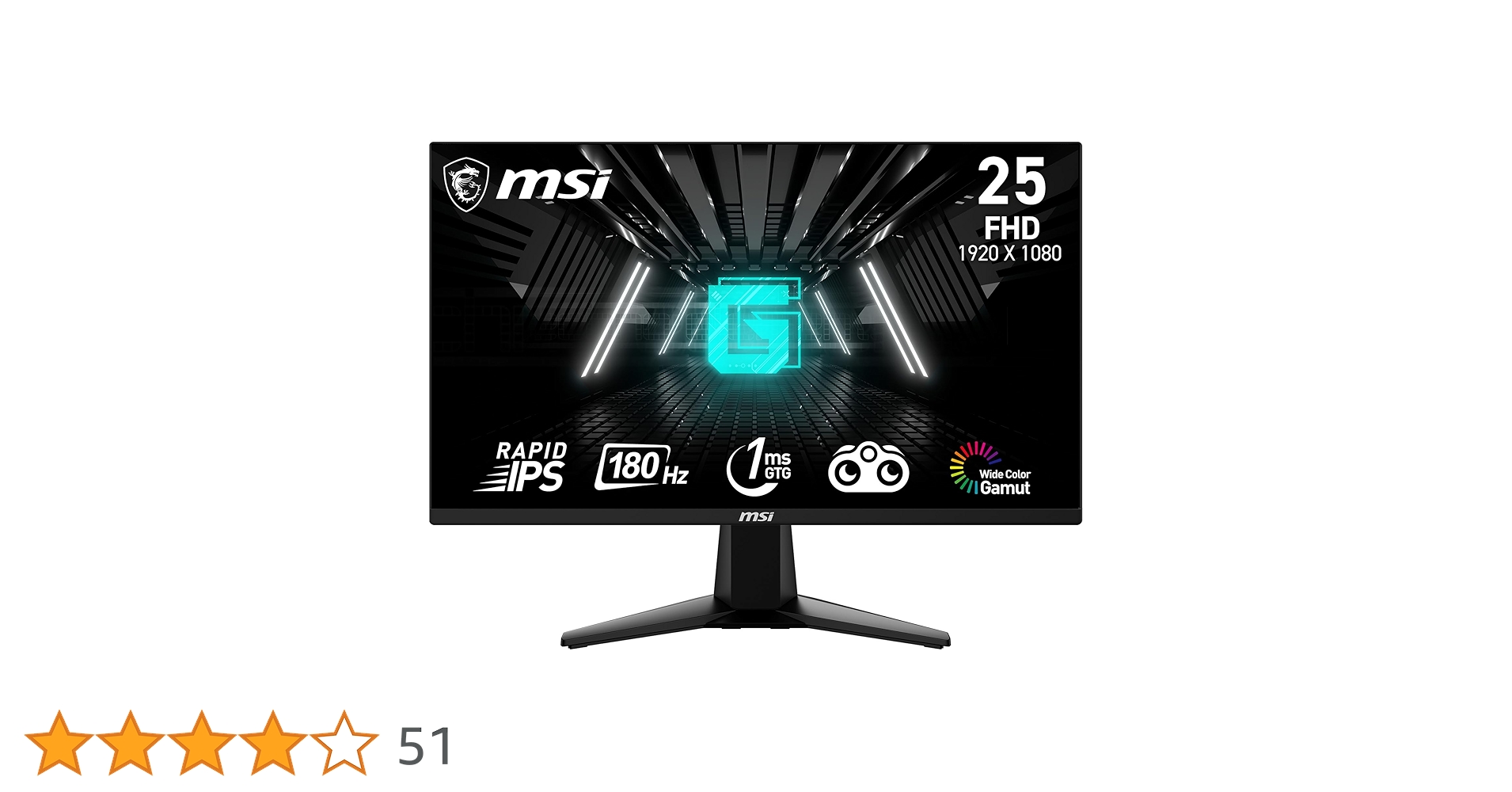 MSI「G255F」24.5インチゲーミングモニター PCモニター M2690 MSI