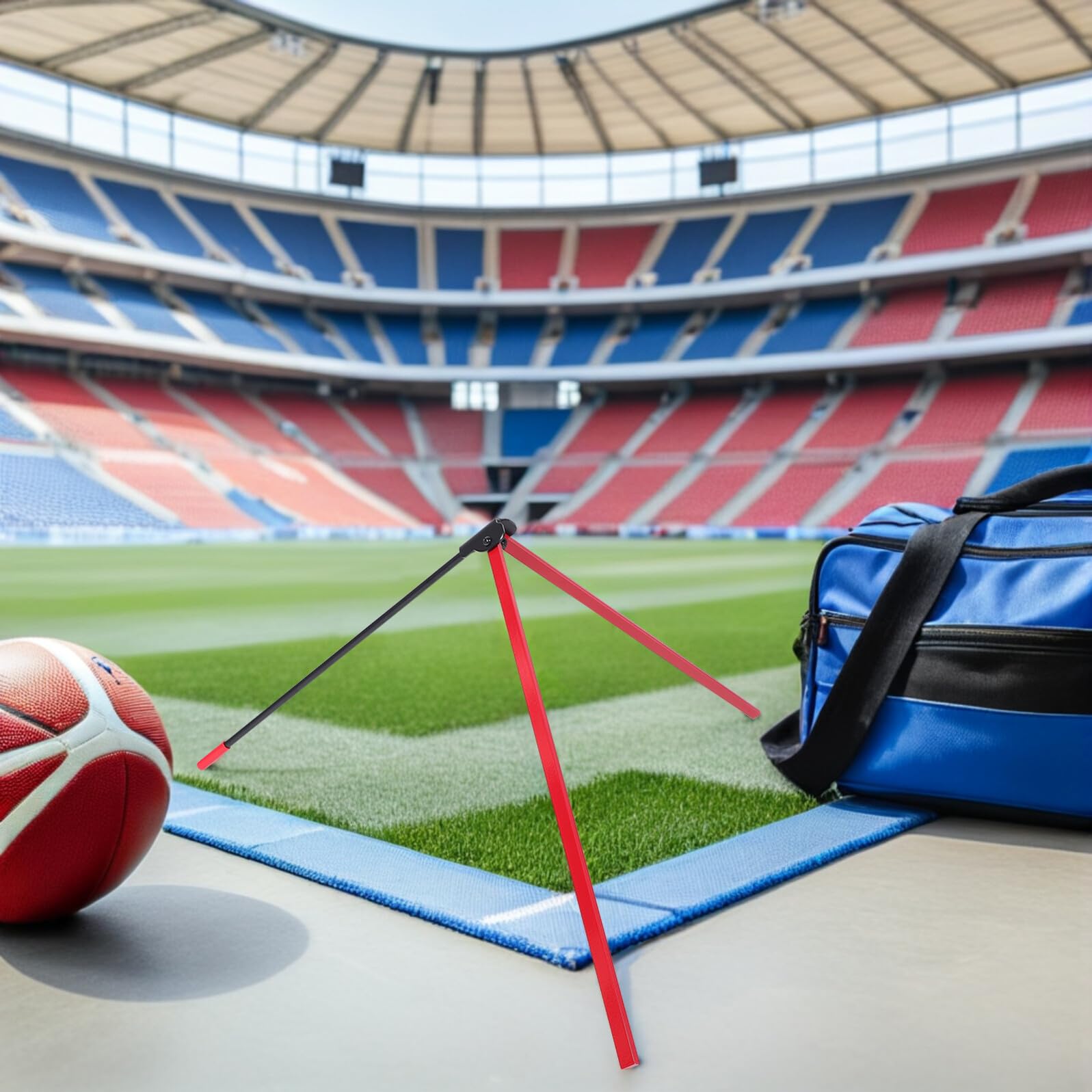 Abaodam Verstellbares Football Kicking Tee mit Rutschfestem Standfuß Stabiles Trainingsgerät für Präzises Field Goal Kicking-Training Geeignet für Erwachsene und Jugendliche