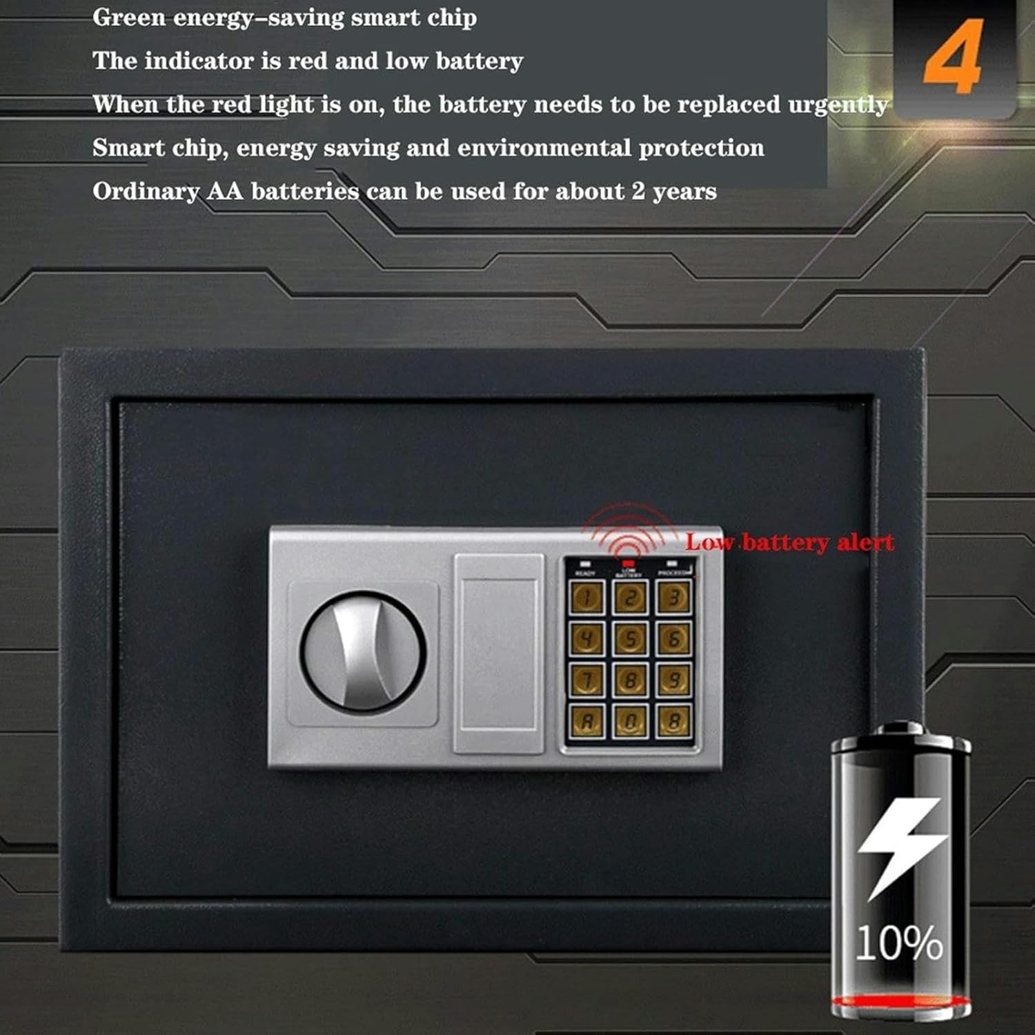 Box Electronic Digital Security Safe Steel Construction Hidden with Lock Safes Suitable for Use in Homes Hotels Dormitories and Offices (Color : Gray) strongbox