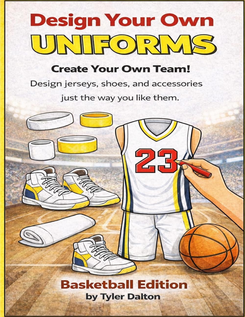 Design Your Own Uniforms: Basketball Edition: Create and Color Your Own Team Jerseys, shoes, courts, and Gear