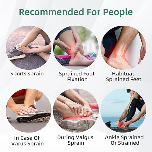 Miniatura 5 de YUECAN Tobillera transpirable para lesiones deportivas, esguince para lesiones de ligamentos y tobillos inestables, soporte de tobillo y