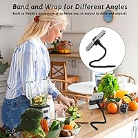 Vista 4 de Soporte de teléfono para cochecito, soporte portátil flexible para teléfono celular con agarre de brazo antideslizante, abrazadera de teléfono