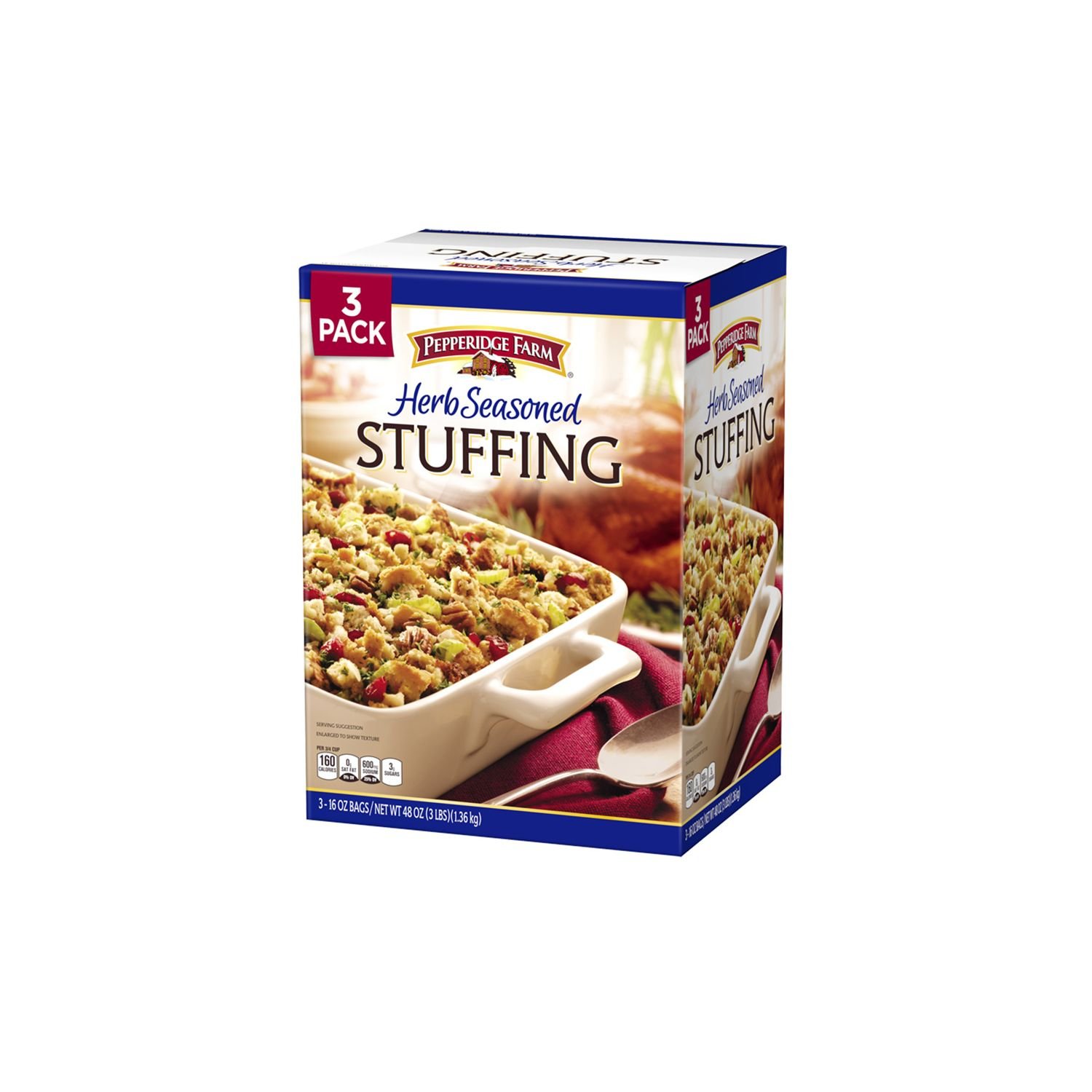 Pepperidge Farm Herb Seasoned Stuffing (16 Ounce, 3 Pack) (2 Pack) Grocery