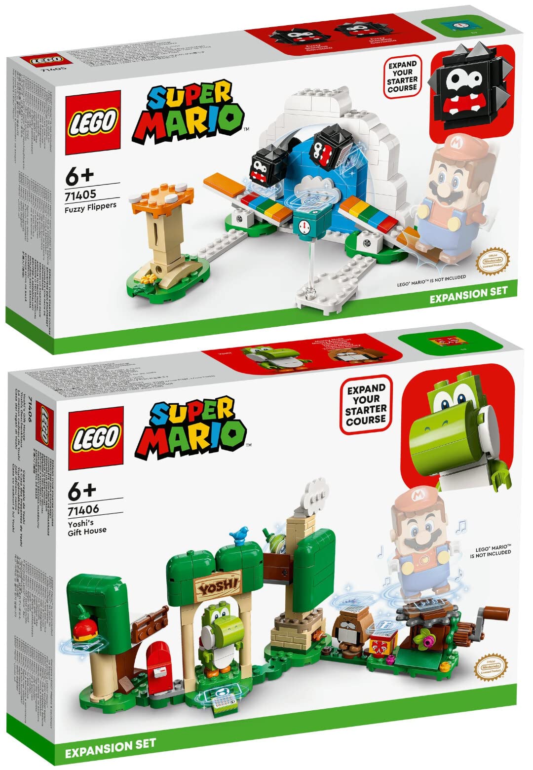 Lego Super Mario Set of 2: 71406 Yoshis Gift House Expansion Set