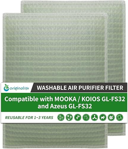 Originallife - Filtro de purificador de aire reutilizable lavable HEPA para MOOKA  E-300L