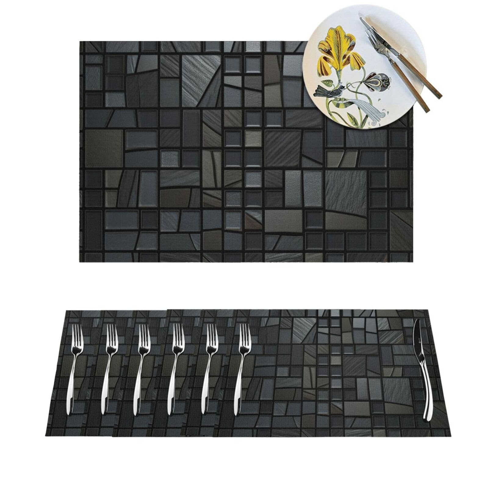 Set de table facile à nettoyer et lavable contre les taches PVC