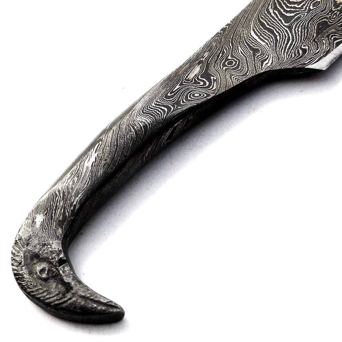PAL 2000 Cuchillo hecho a mano personalizado, Cuchillo Hoja de Acero Damasco, con Funda de Cuero, Cuchillo de Chef hecho a mano, 9379