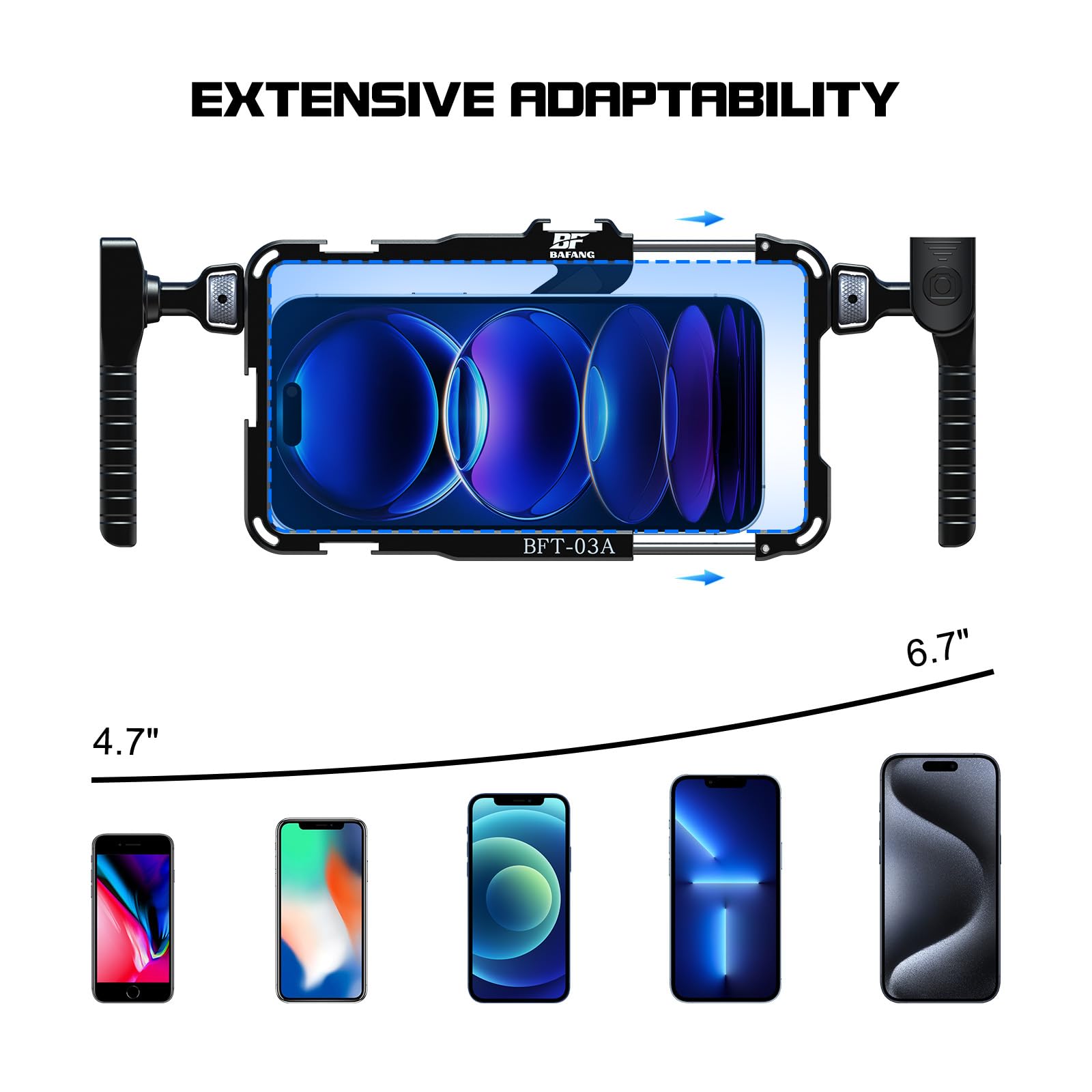 Upgraded Universal Smartphone Video Rig mit Griffen 67mm Filter Adapter Anti Drop, Telefon Käfig Stabilisator für Videoaufzeichnung, Handheld Filmmaking Vlog Case Stabilisator für Videomaker
