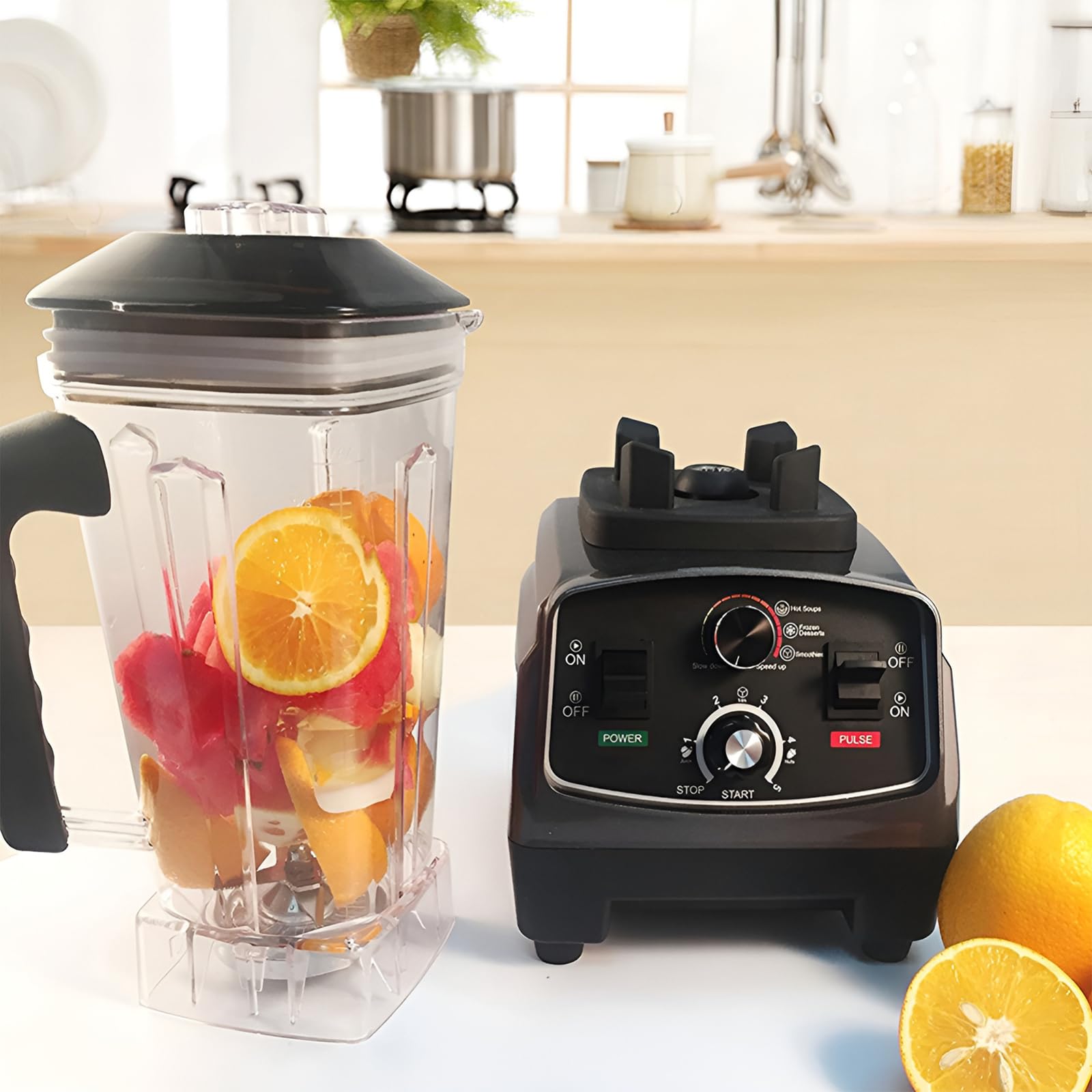 Elektryczny Rozdrabniacz żywności I Szybki Blender Na Blacie, Profesjonalny Ekspres Do Smoothie Do Koktajli, Koktajli I Kruszenia Lodu