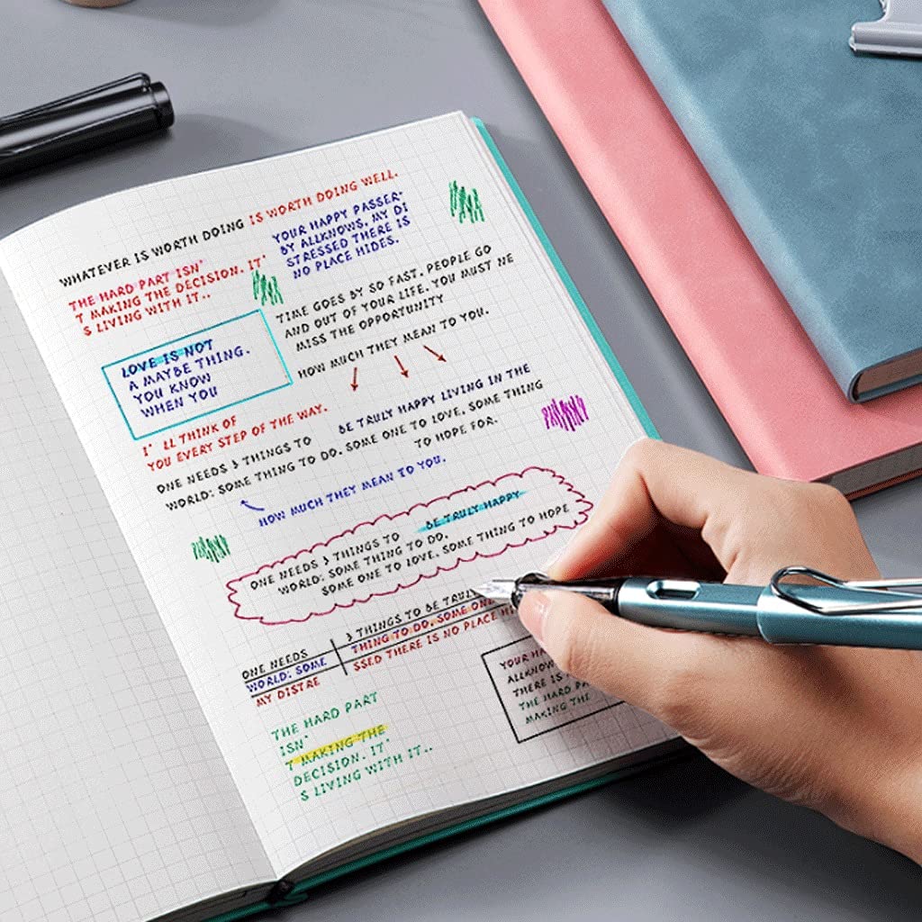 Journal taccuino Journal Assessuale A5 Notebook Diario Grid Diario Carino Semplice Blocco Note Adatto per disegnare e prendendo Appunti Piano Plan 2 Pack Soft Cover Affari dell'ufficio Scolastico