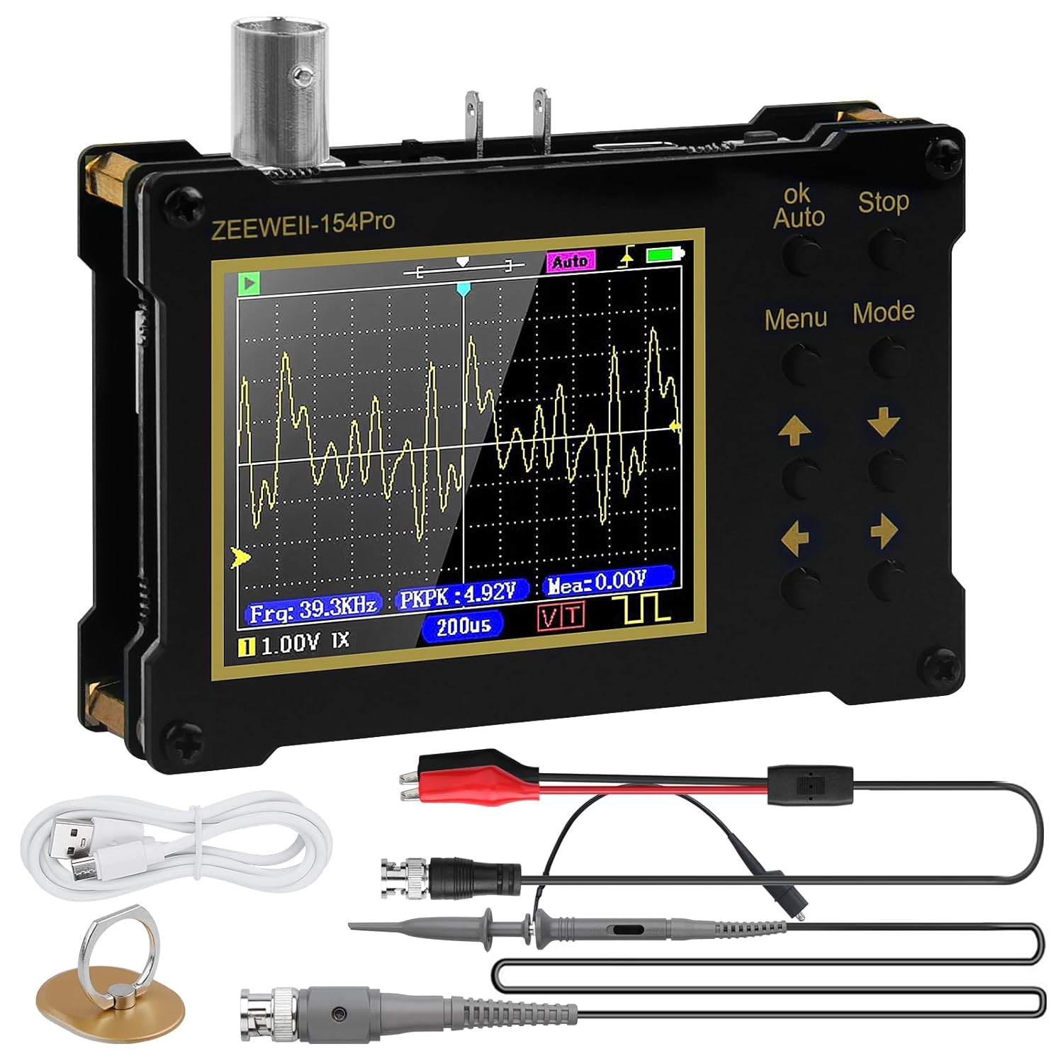 Oscilloscope Signal Generator with 2.4" LCD Display 154 PRO Digital Oscilloscope Portable 500Khz