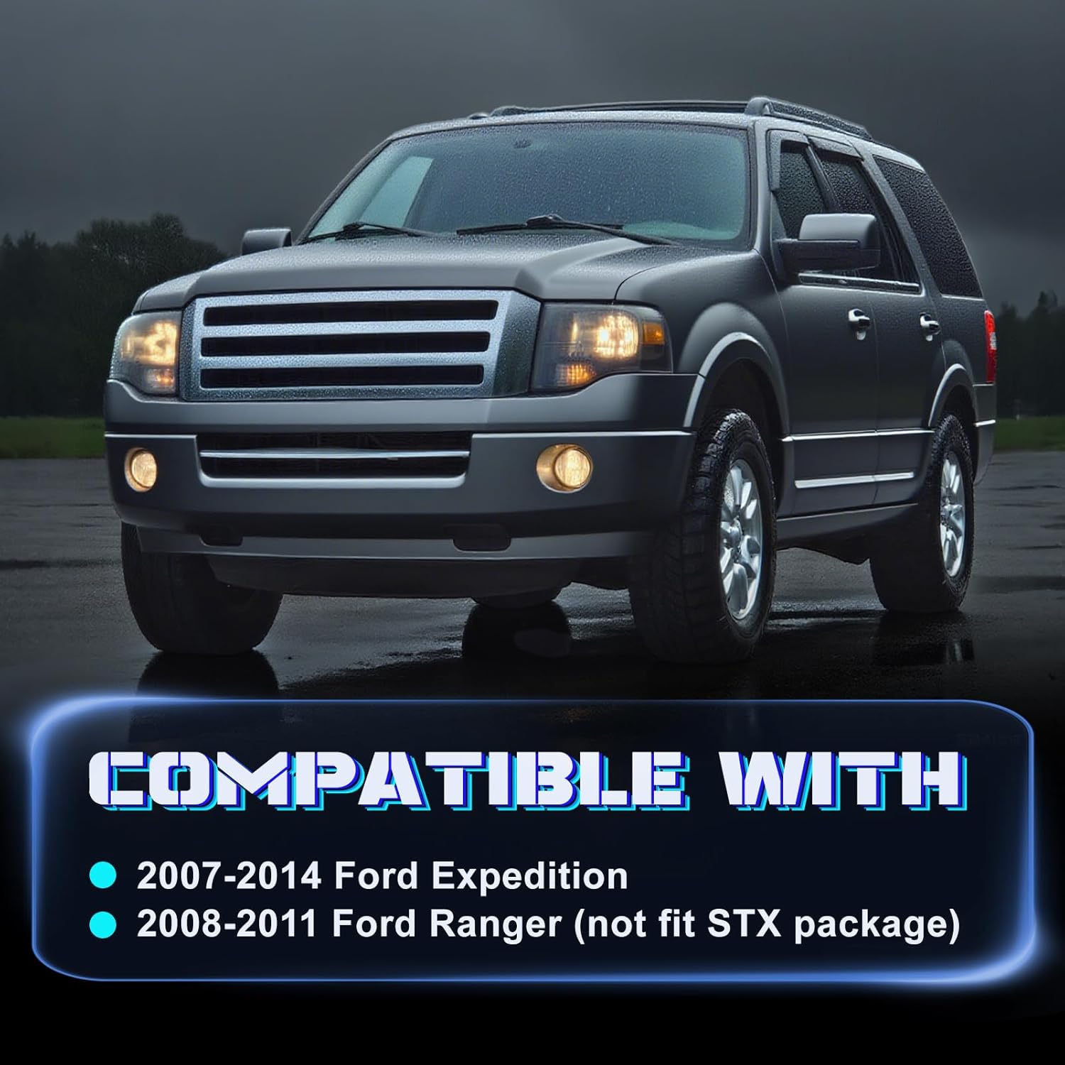 Daikokuya Halogen Fog Lights Comaptible with Ford Expedition 2007 2008 2009 2010 2011 2012 2013 2014, Compatible with 2008-2011 Ford Ranger, Upgrade and Modified 1 Pair Fog Lamp, Fog Light Assembly