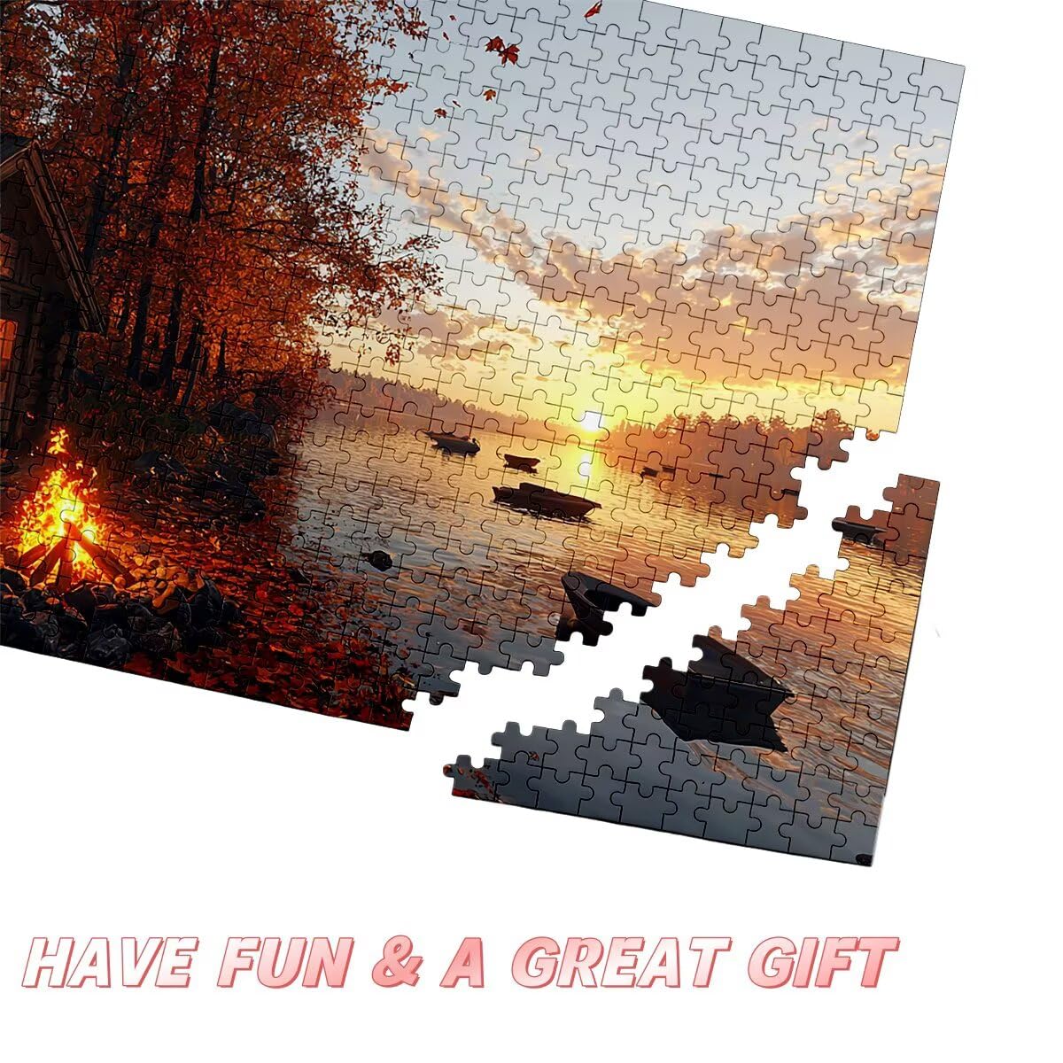 Puzzle 4000 Pezzi Foresta, Puzzle Cabina per Adulti, Puzzles in Legno Intrattenimento Creativo, Divertimento, Puzzles Educativi Classici con Confezione di Alta Qualità Idea Regalo Donna Decor -2988