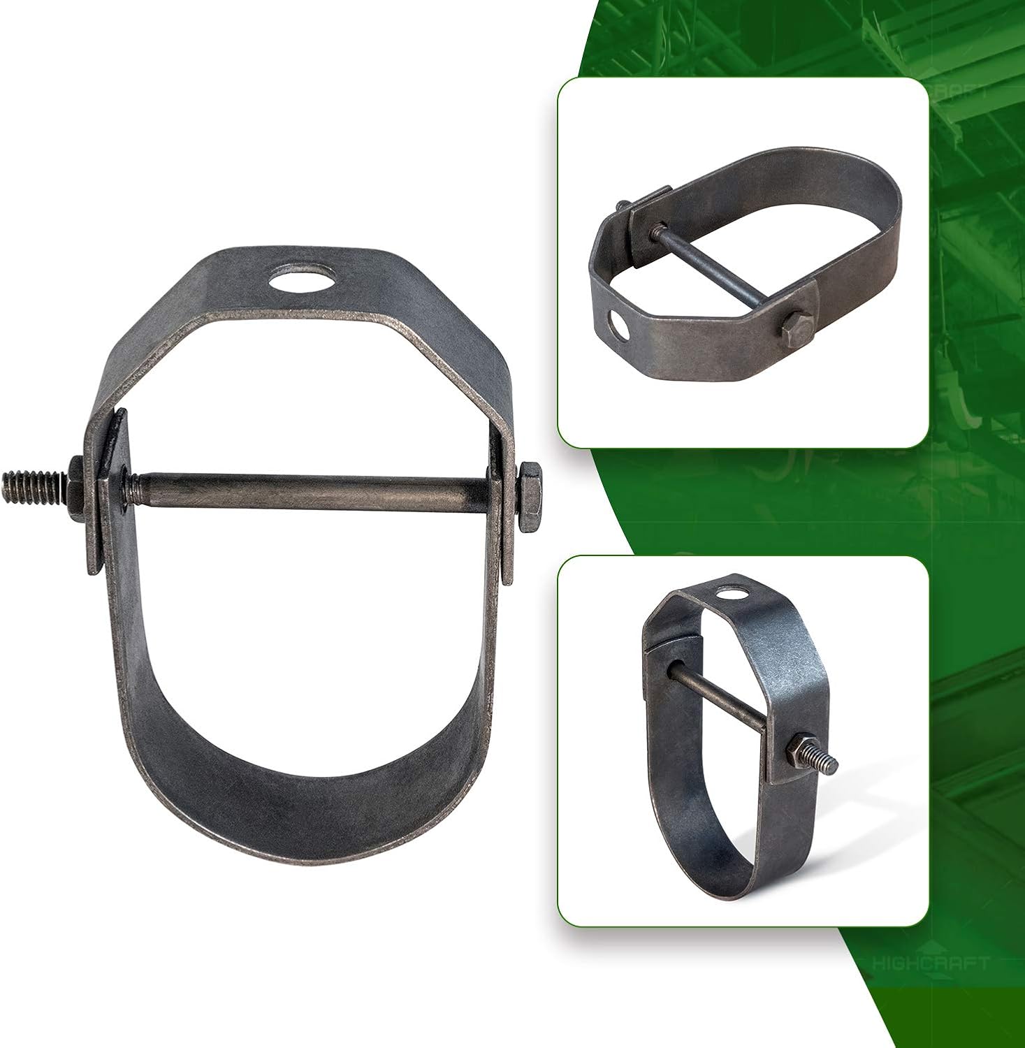 Highcraft IDT-QM02-10 Clevis Hanger, Standard Uncoated Steel, 2 in. 10 Pack