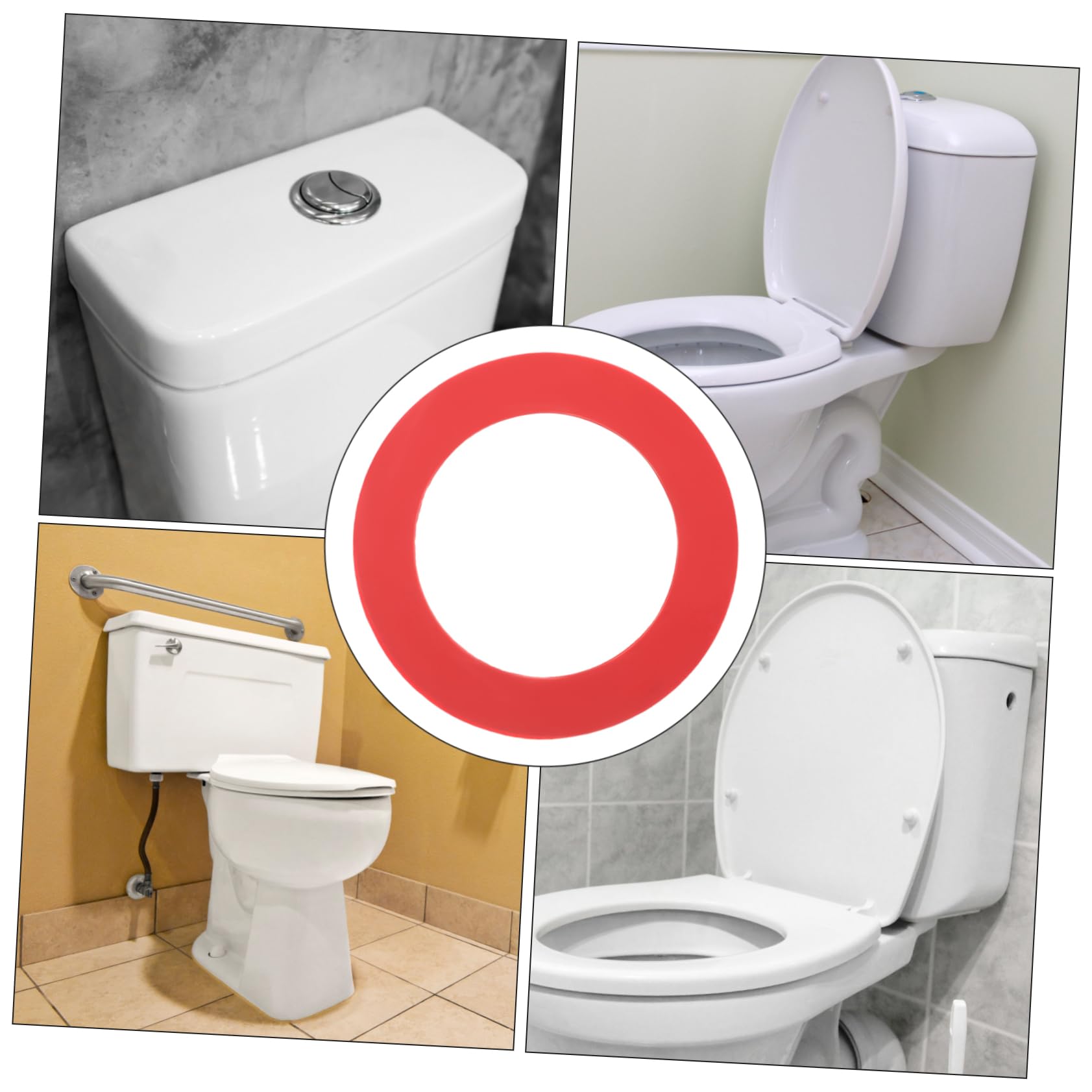 DOITOOL 4 Sätze Gummidichtung Dichtung Für Spülkasten Toilettenspülung Ersatzteile Tankhebel Ventil Innen Dichtungen Für Toilettenwassertanks Zubehör Für Toilettenspülungen Rot 3 Stück * 4