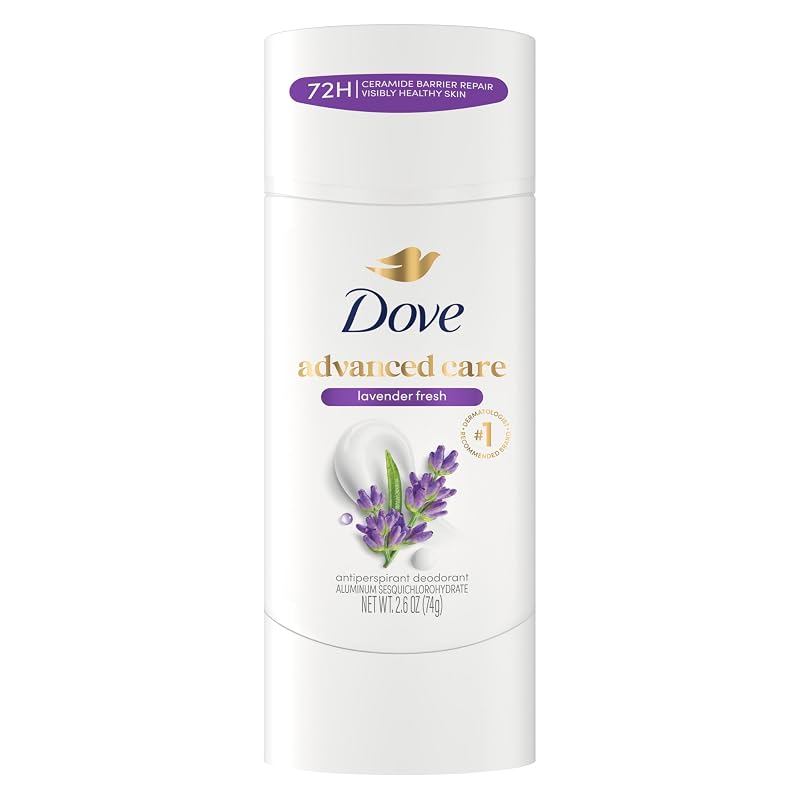 Desodorante antitranspirante Dove Advanced Care Lavender Fresh 74 g, pacote com 12