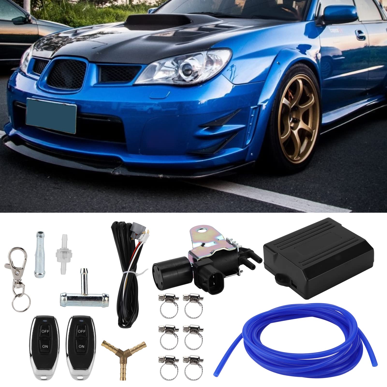Kit di Controllo Universale per Valvola di Scarico Applicazione per Auto con Telecomando per Vuoto
