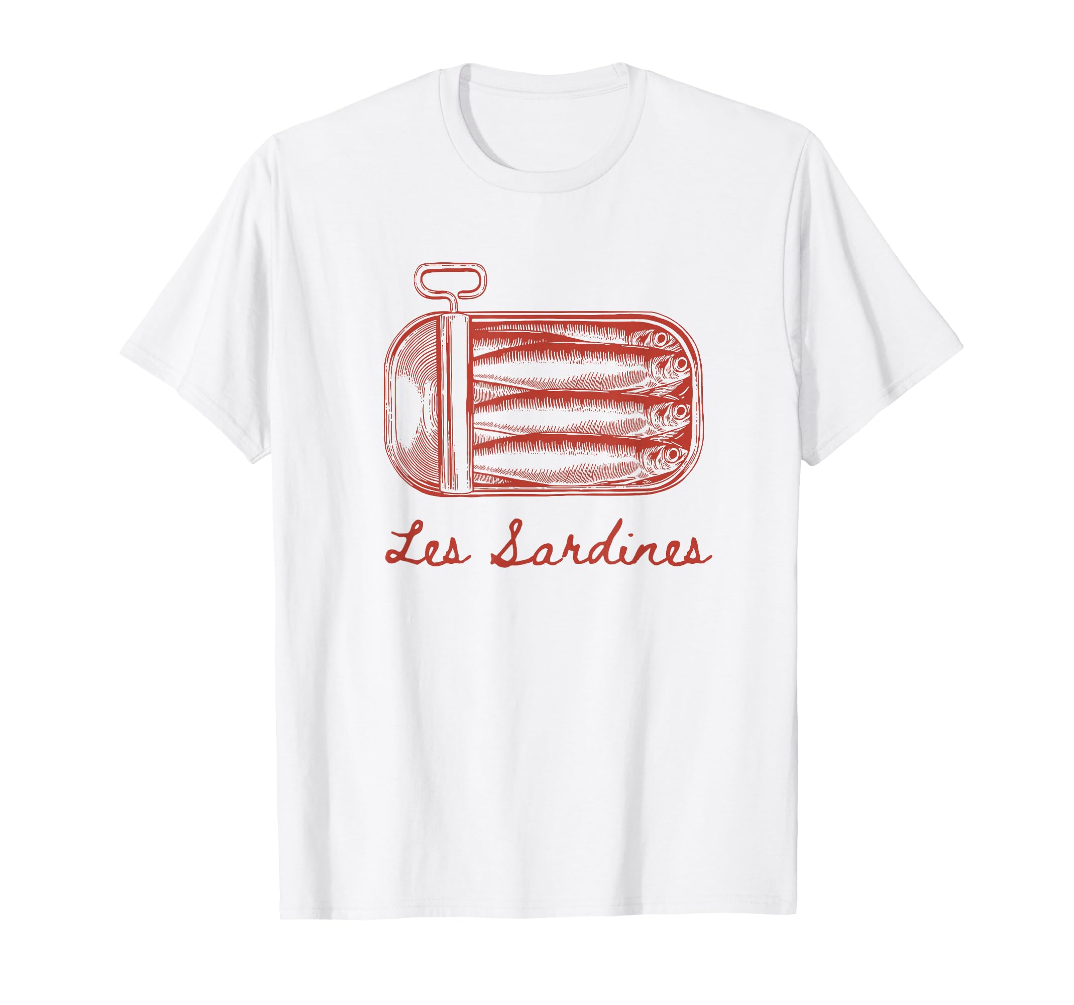 Les Sardines Fisherman Aesthetic Coastal Sardine Fish T-Shirt
