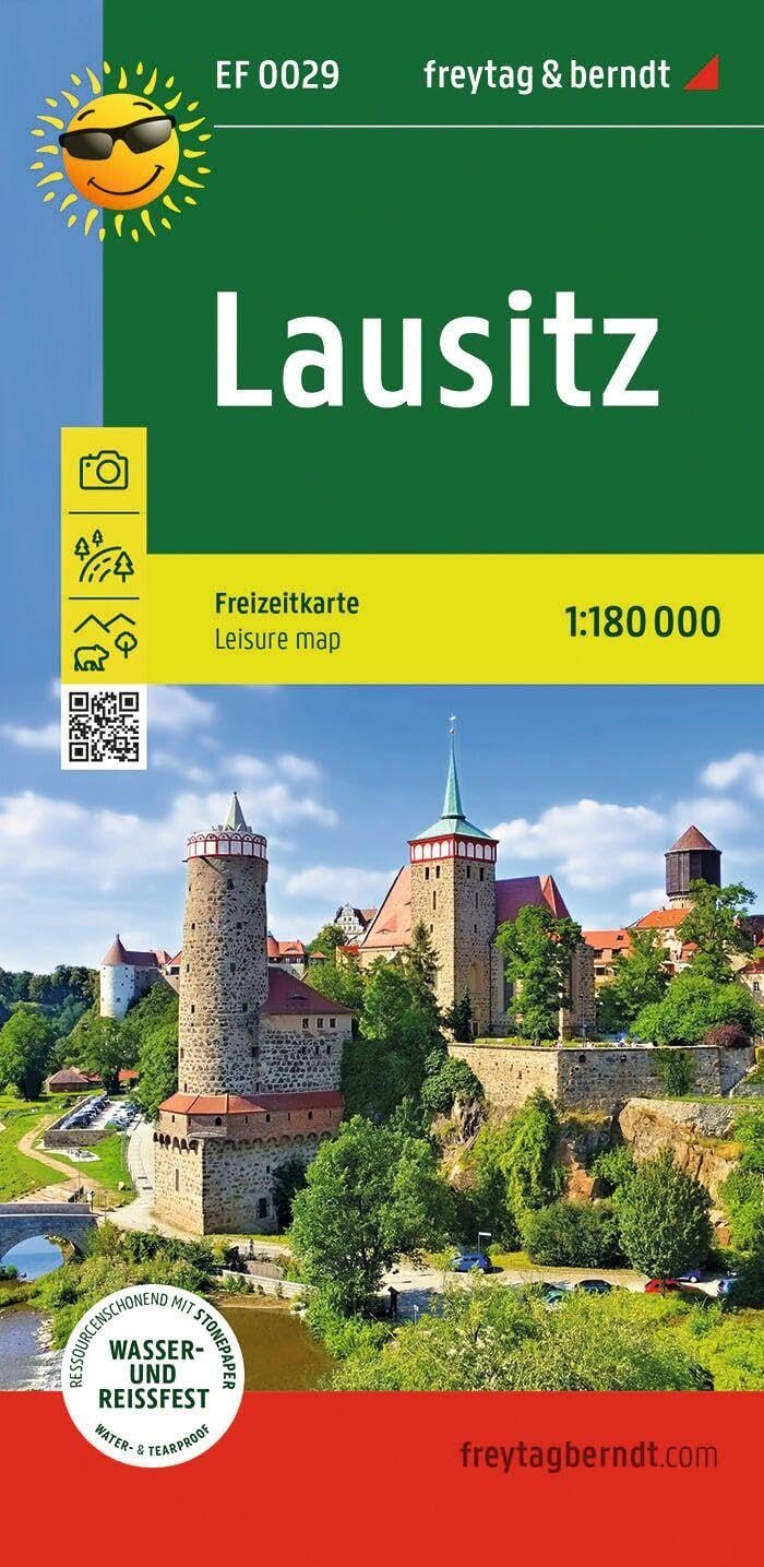 Lausitz, adventure guide 1:170,000, freytag & berndt, EF 0029: Freizeitkarte mit touristischen Infos auf Rückseite, wetterfest und reißfest.