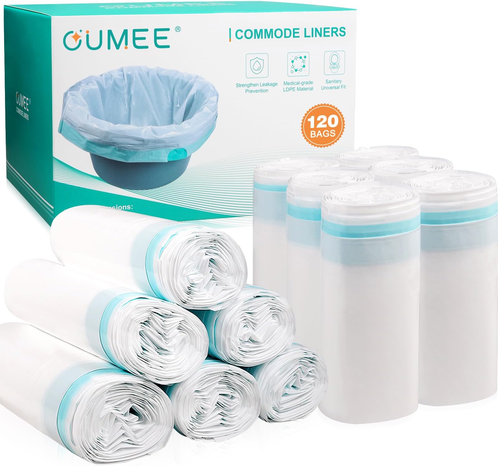 SaniCare Commode Liners Pack of 100 Disposable Commode