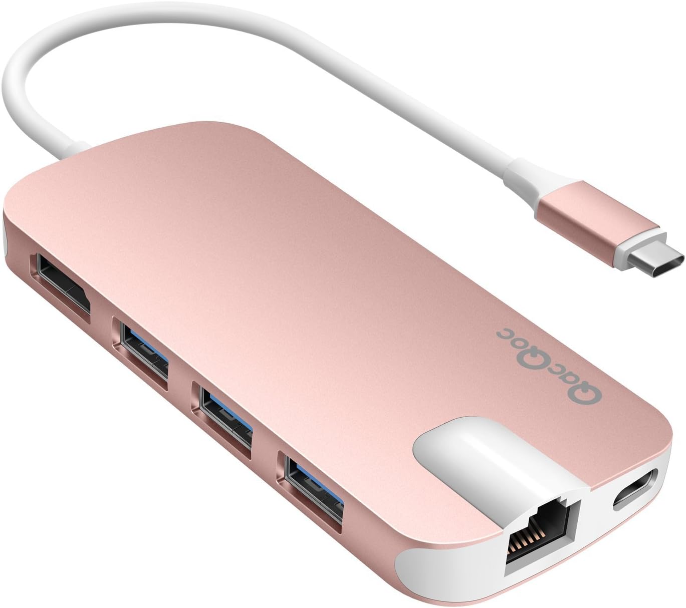 EgoIggo USB-C Hub pink Rose Gold