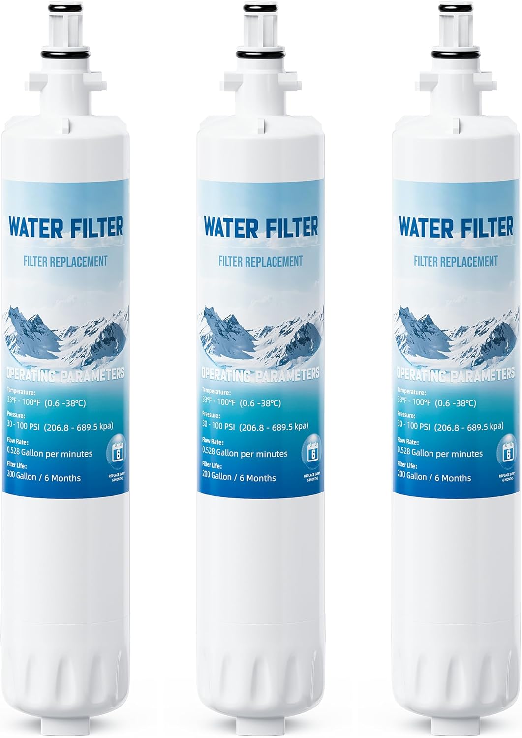 RWF3600A Water Filter Replacement Fit for GE RPWF, RWF1063, DWF-36, R-3600, WSG-4, MPF15350, OPFG3-RF300, etc. By KAYBAYJAY, 3 Filters