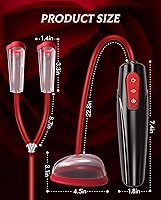 Vista 6 de Bomba de Coño Juguetes Sexuales para Adultos - Kit de Juguetes BDSM Succionadores de Pezones Bomba Sexual Vaginal de Vacío Eléctrica con 3 Niveles