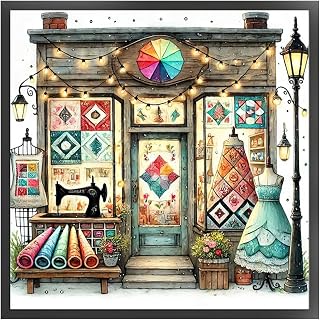 LYEAA Kit de bordado completo con Eco-Cotton Thread 14CT Cross Stitch House Scene Diy Art Craft Pinturas