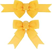 Vista 28 de 2 Piezas Lazos de Arpillera Prefabricados Hechos a Mano con Cinta con Alambre Negro para Coronas Decoraciones de Árbol Envoltura de Regalo